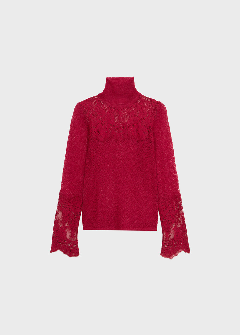 LACE DETAIL KNITTED TOP 1