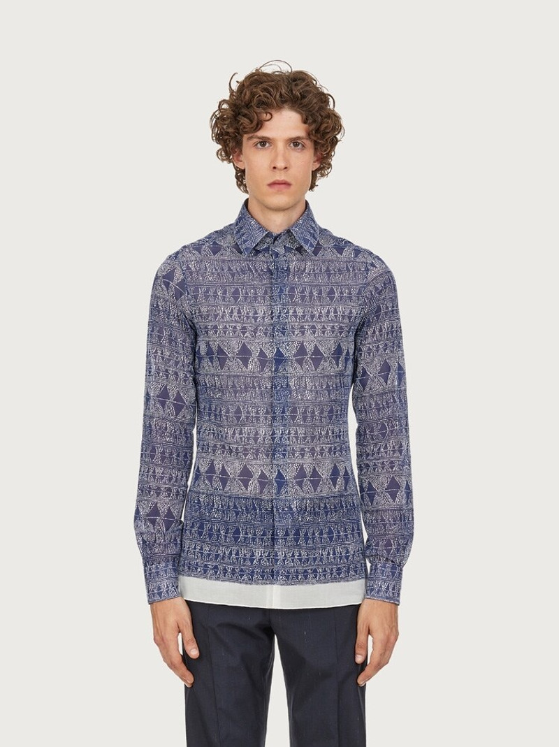 FERRAGAMO SLIM FIT PRINTED SHIRT outlook