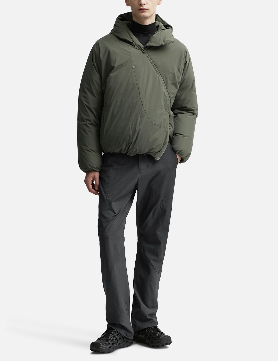 5.1 asymmetric-zip hooded jacket - 9