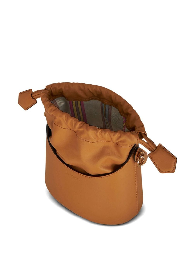 mini Saturno leather bucket bag 5