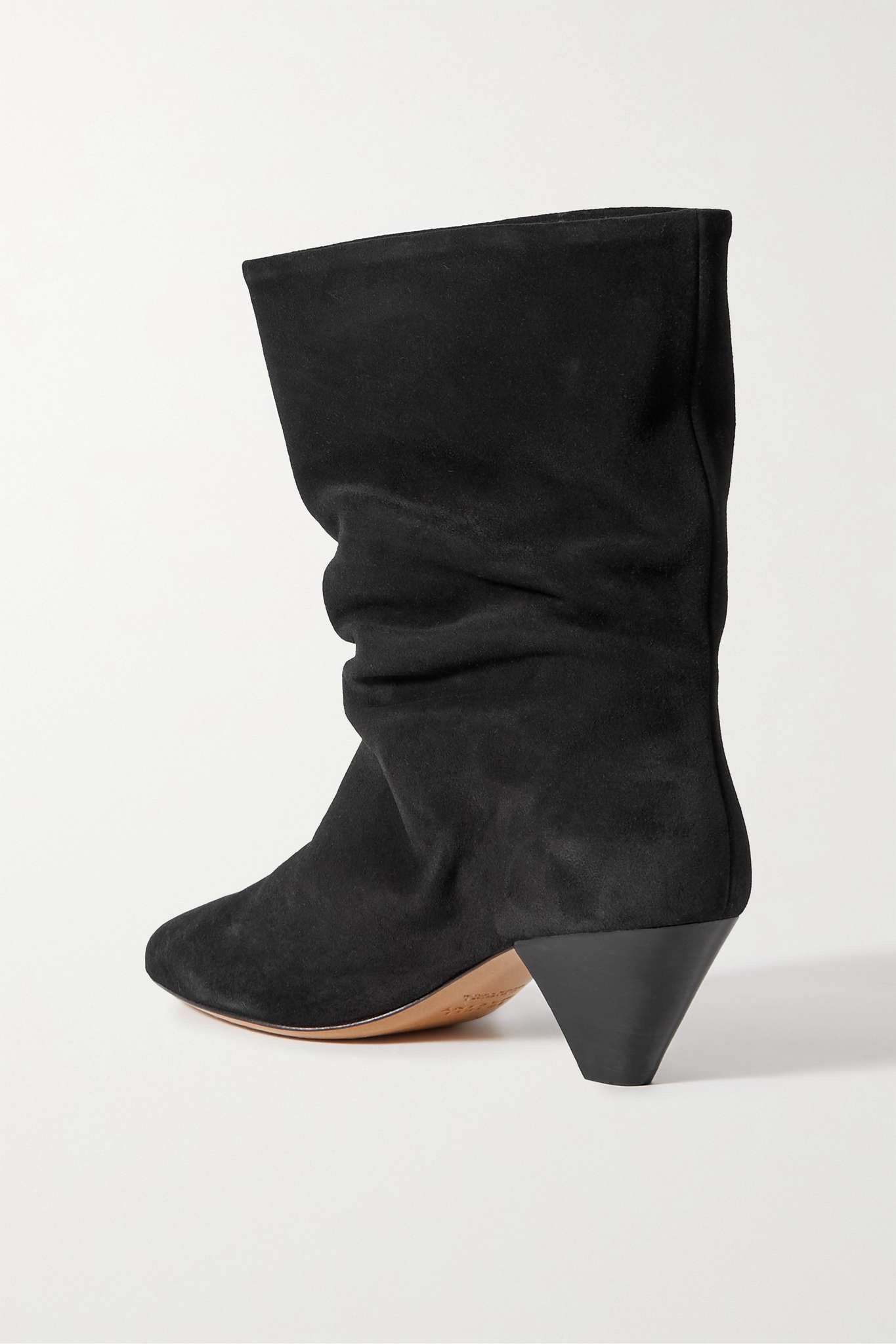 Reachi gathered suede ankle boots - 3