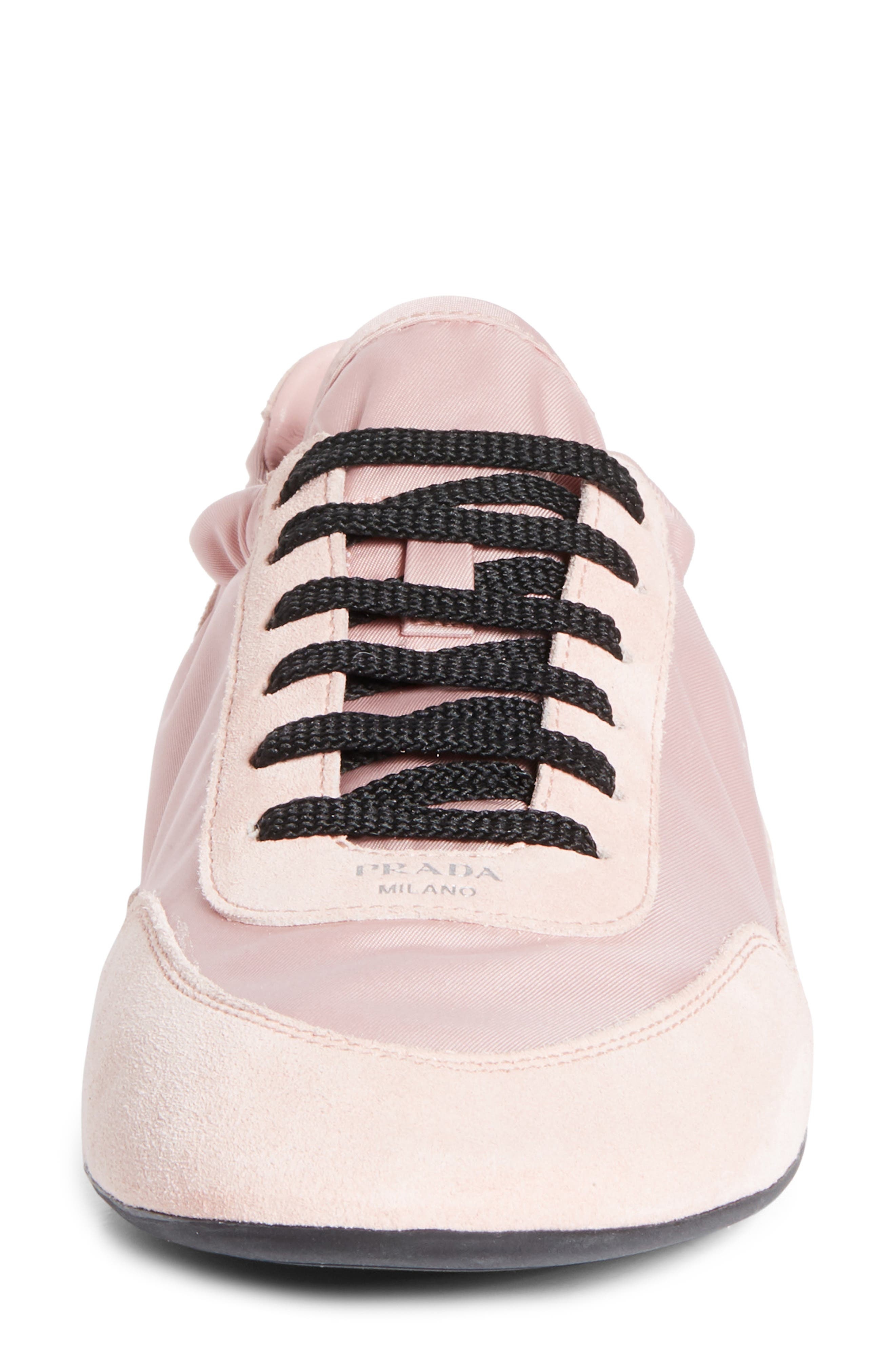 Prada Collapse Mixed Media Low Top Sneaker in Pesco at Nordstrom - 4