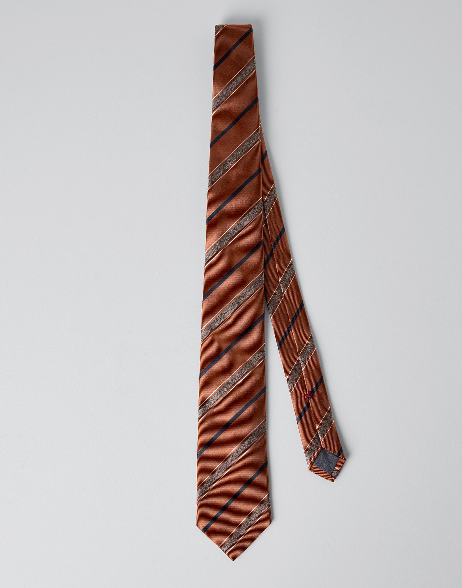 Silk textured stripe tie - 1