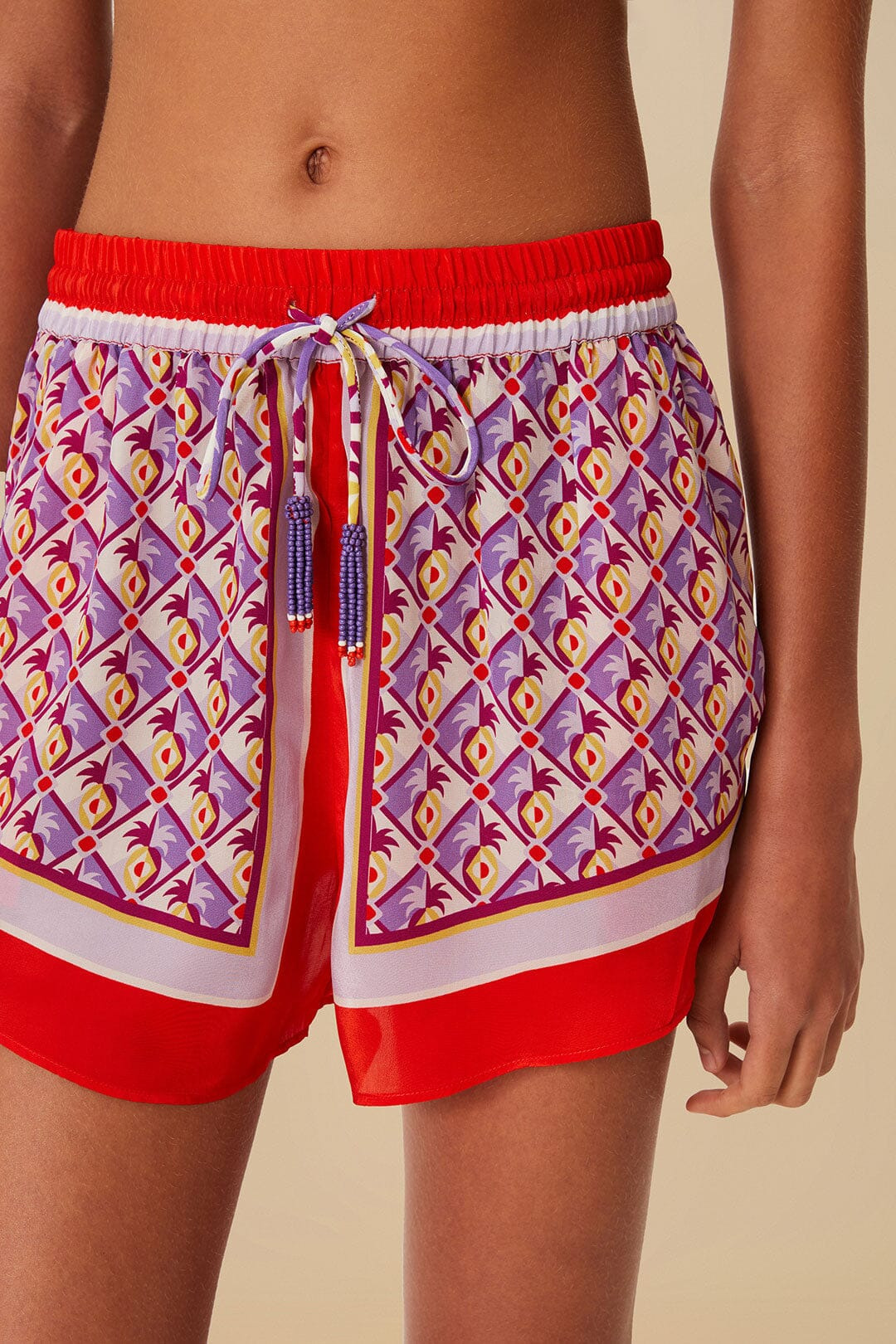 Multicolor Graphic Pineapple Scarf Shorts - 2