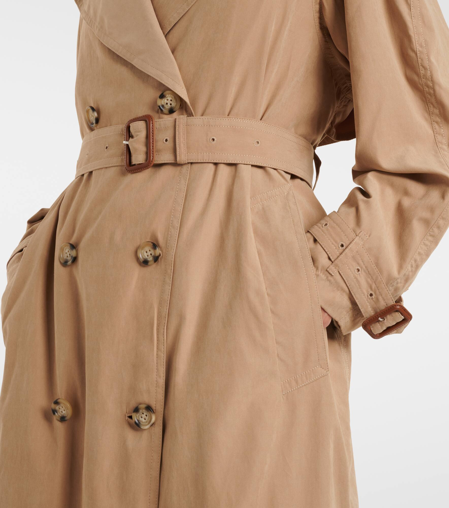 Elea belted double-breasted coat - 5