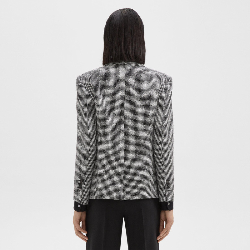 Theory Shawl Collar Blazer in Houndstooth Viscose-Blend outlook