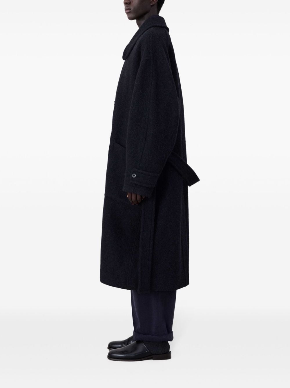 belted felted duffle coat - 4
