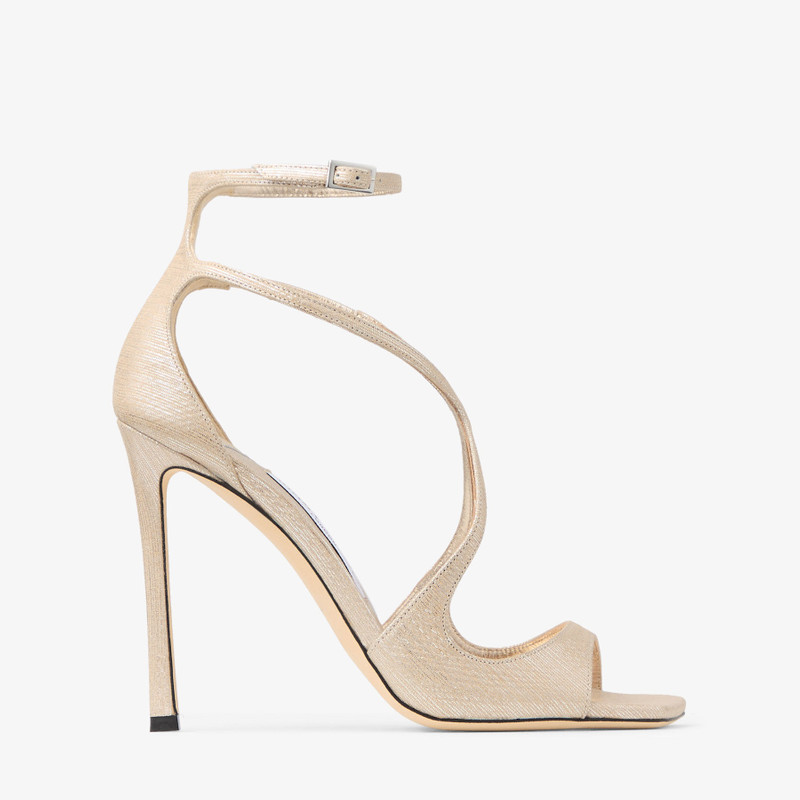 Azia 110 Gold Metallic Leather Sandals 1