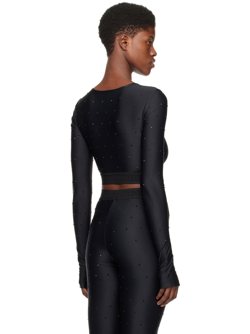 Black Crystal Long Sleeve T-Shirt - 3