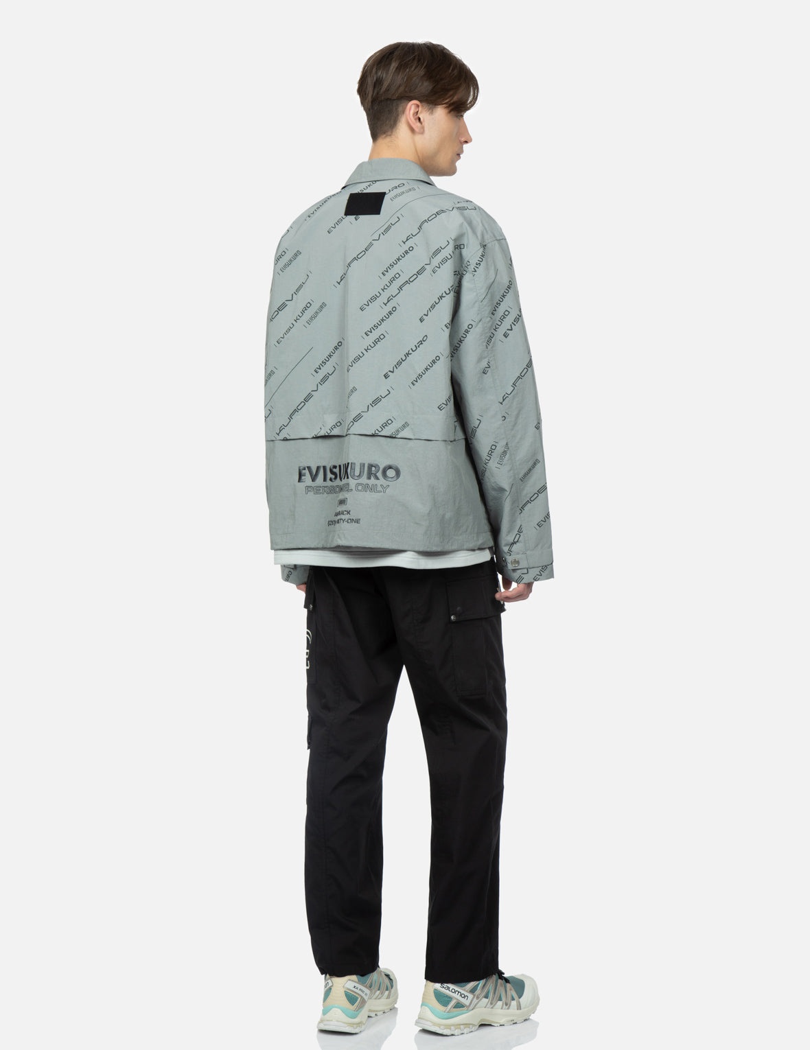 Monogram Logo Print Utility Jacket - 4