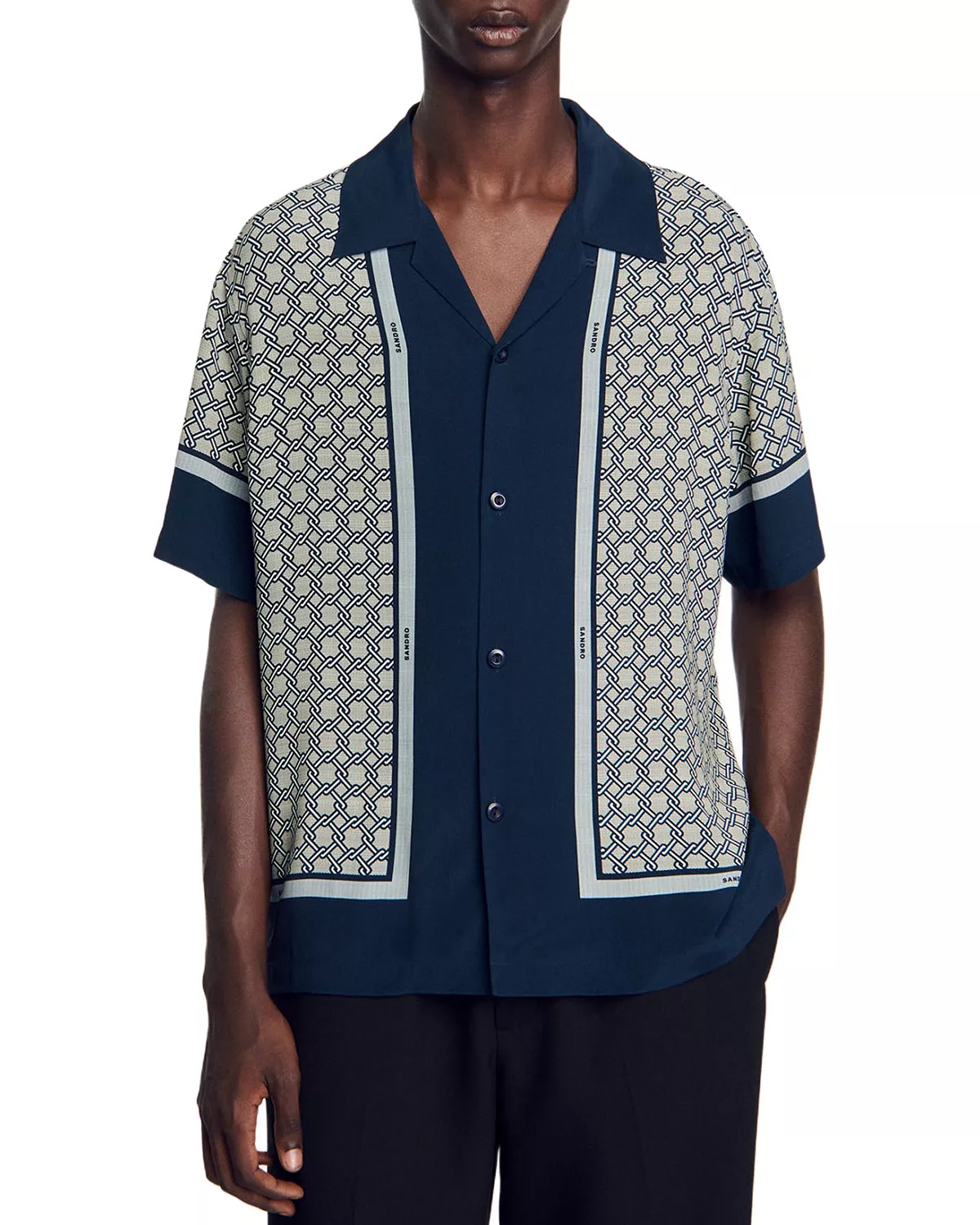 Short Sleeved Patterned Shirt - 1