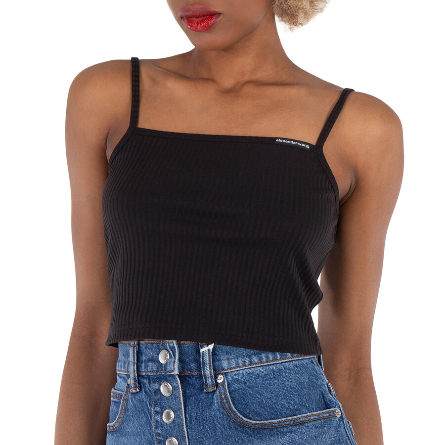 T by Alexander Wang Ribbed-Knit Cotton Cami Top - 2