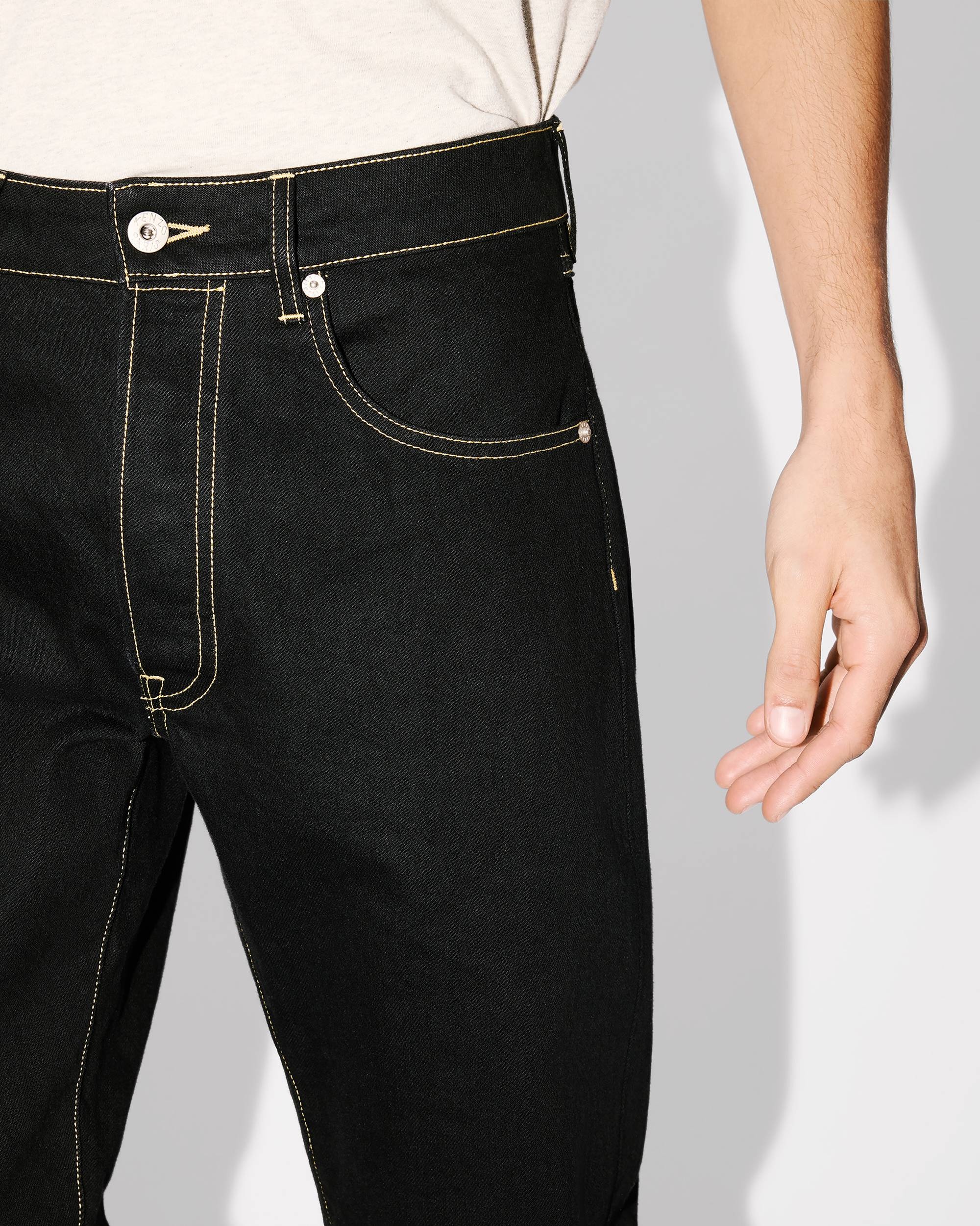 'KENZO Drawn Varsity' embroidered Bara slim-fit jeans - 6