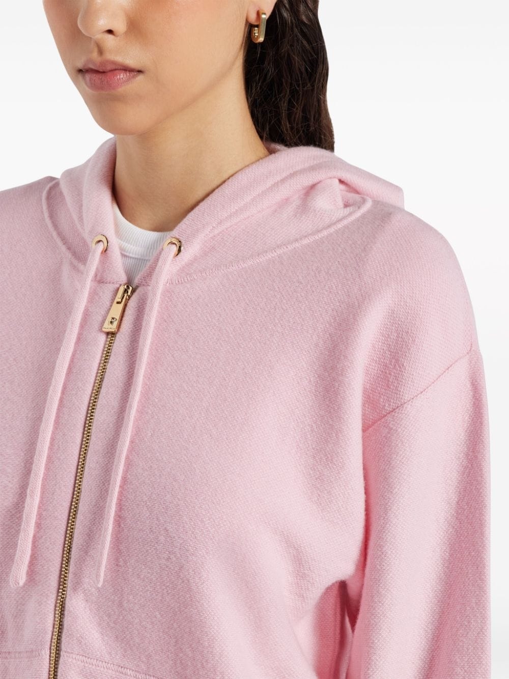 Medusa-Head textured hoodie - 5