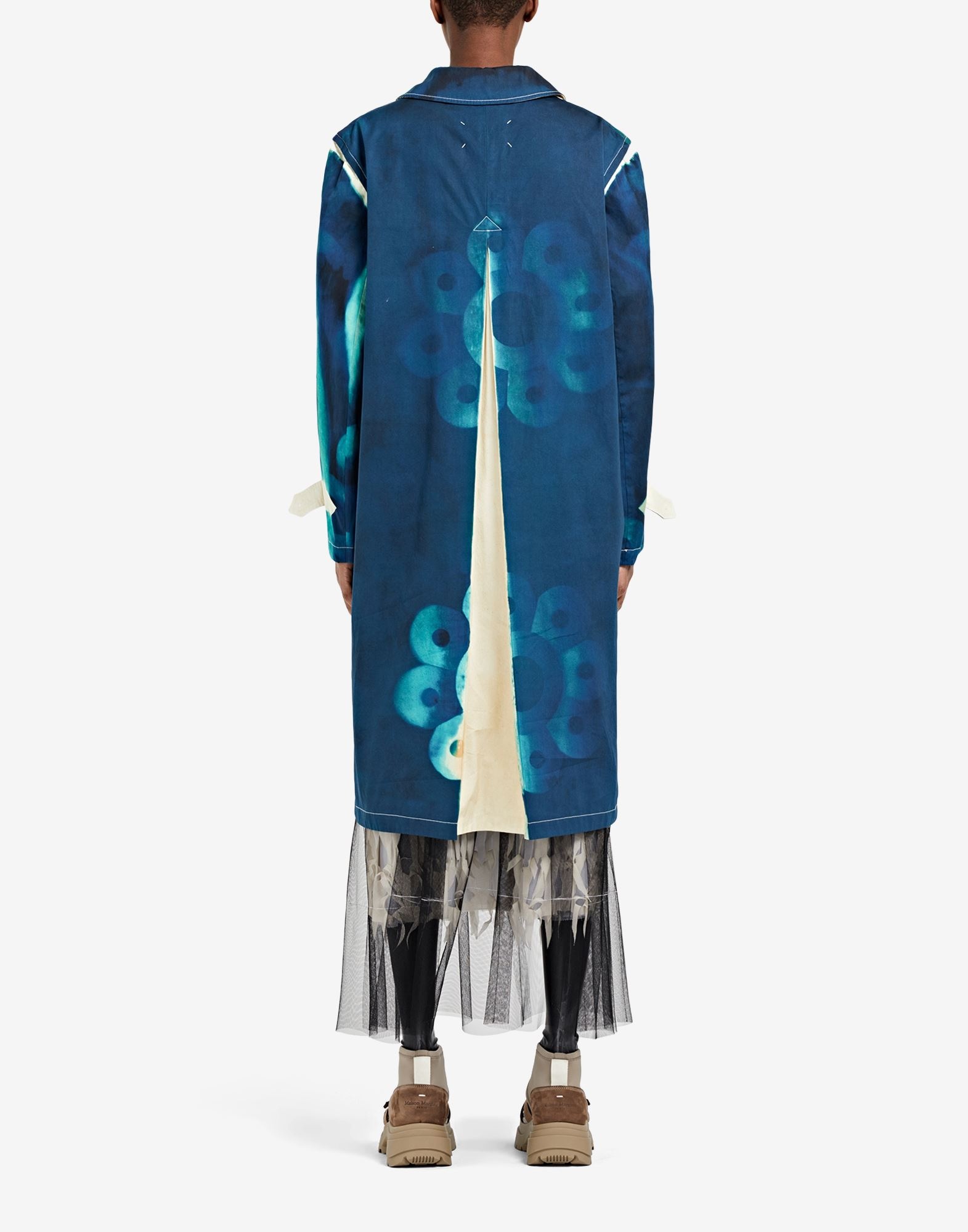 Floreal Cyanotype Canvas Coat - 4