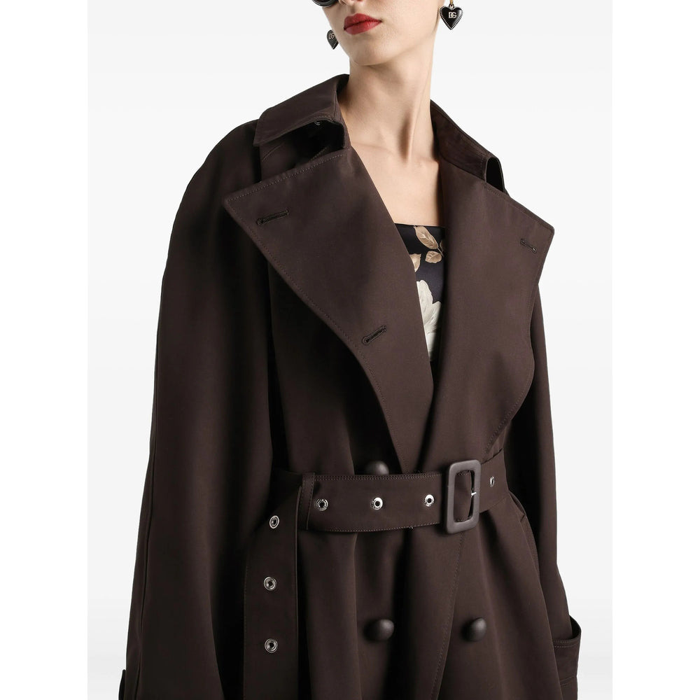 Dolce & Gabbana Brown Coats - Double Breasted & Peacoats Women - 3