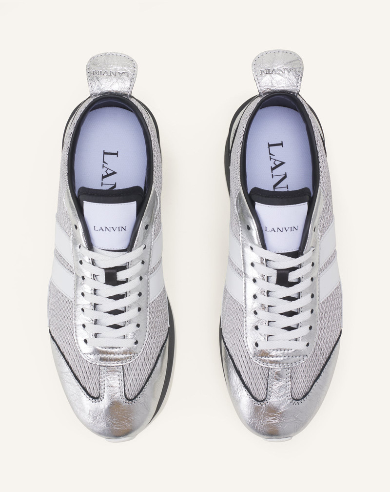 BUMPR SNEAKERS IN CRINKLED METALLIC LEATHER 4