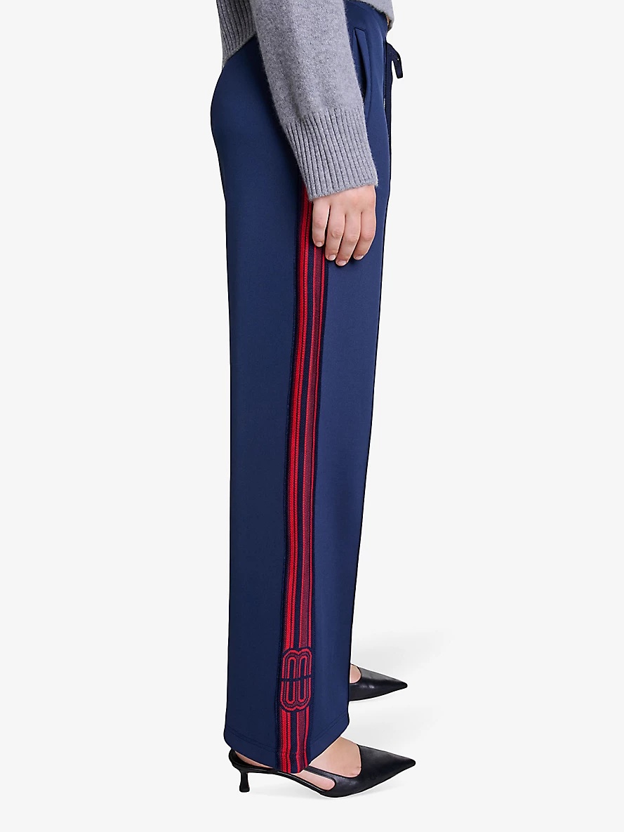 Side-stripe drawstring-waist stretch-jersey trousers - 3