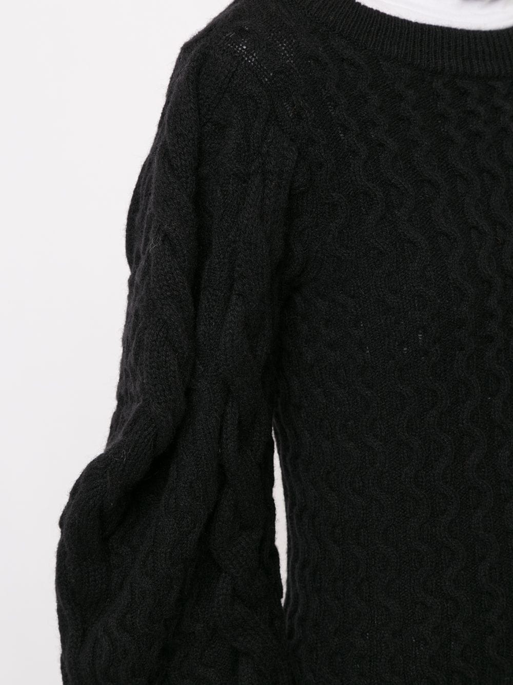 Juliet sleeve cable knit sweater - 5