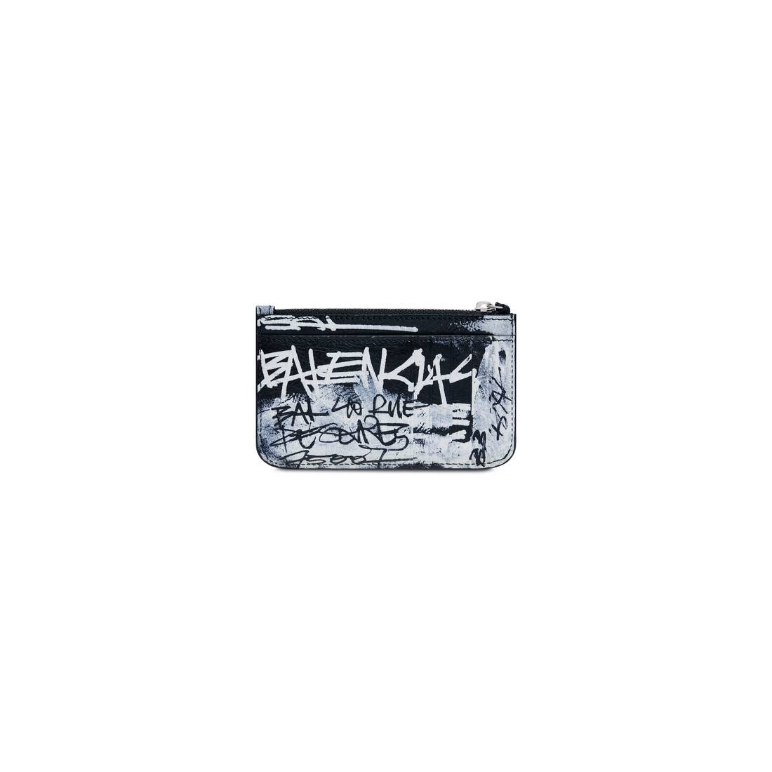 Women's Le Cagole Long Coin And Card Holder Graffiti in Black - 2