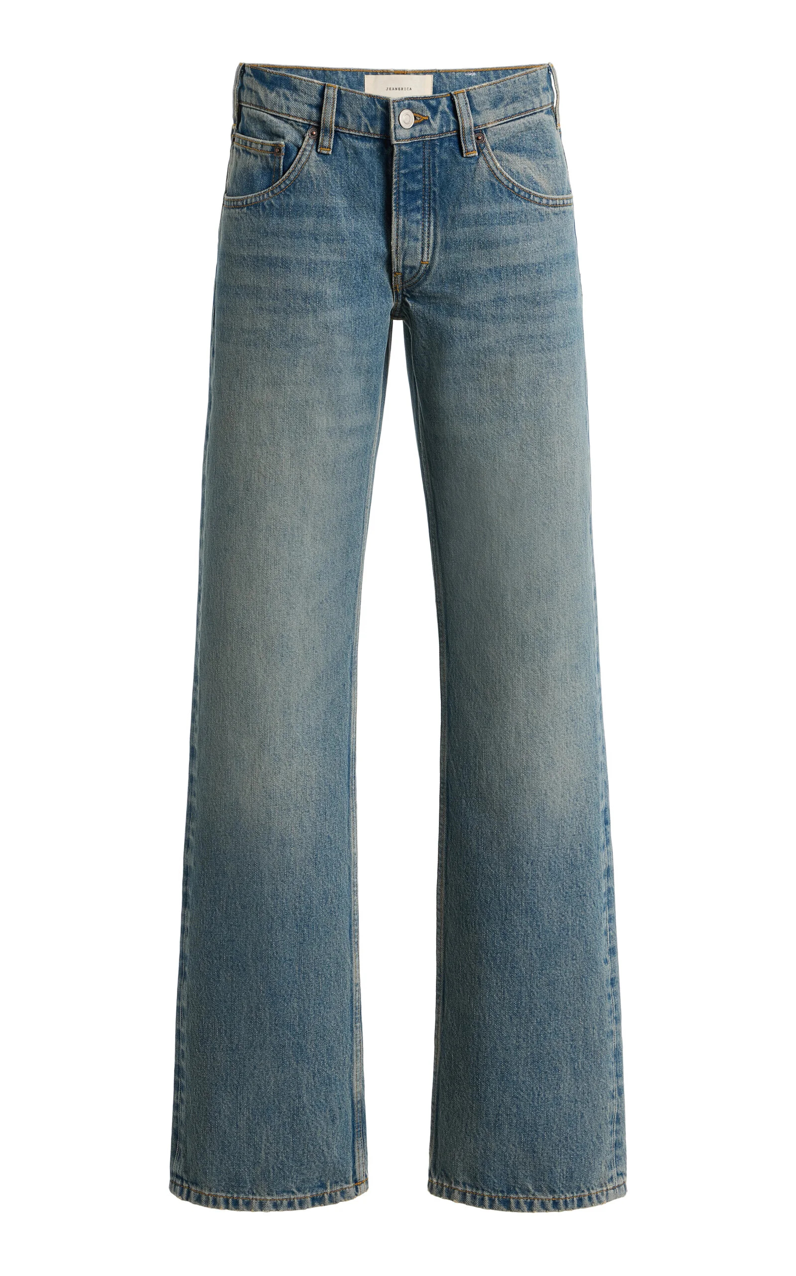 Kyoto Droit Rigid Low-Rise Straight-Leg Jeans light wash - 1