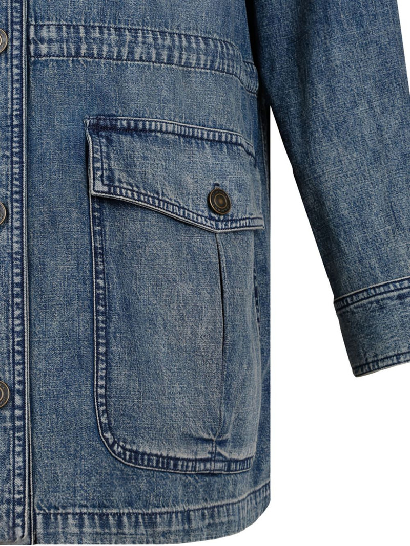 button-fastening denim coat 4