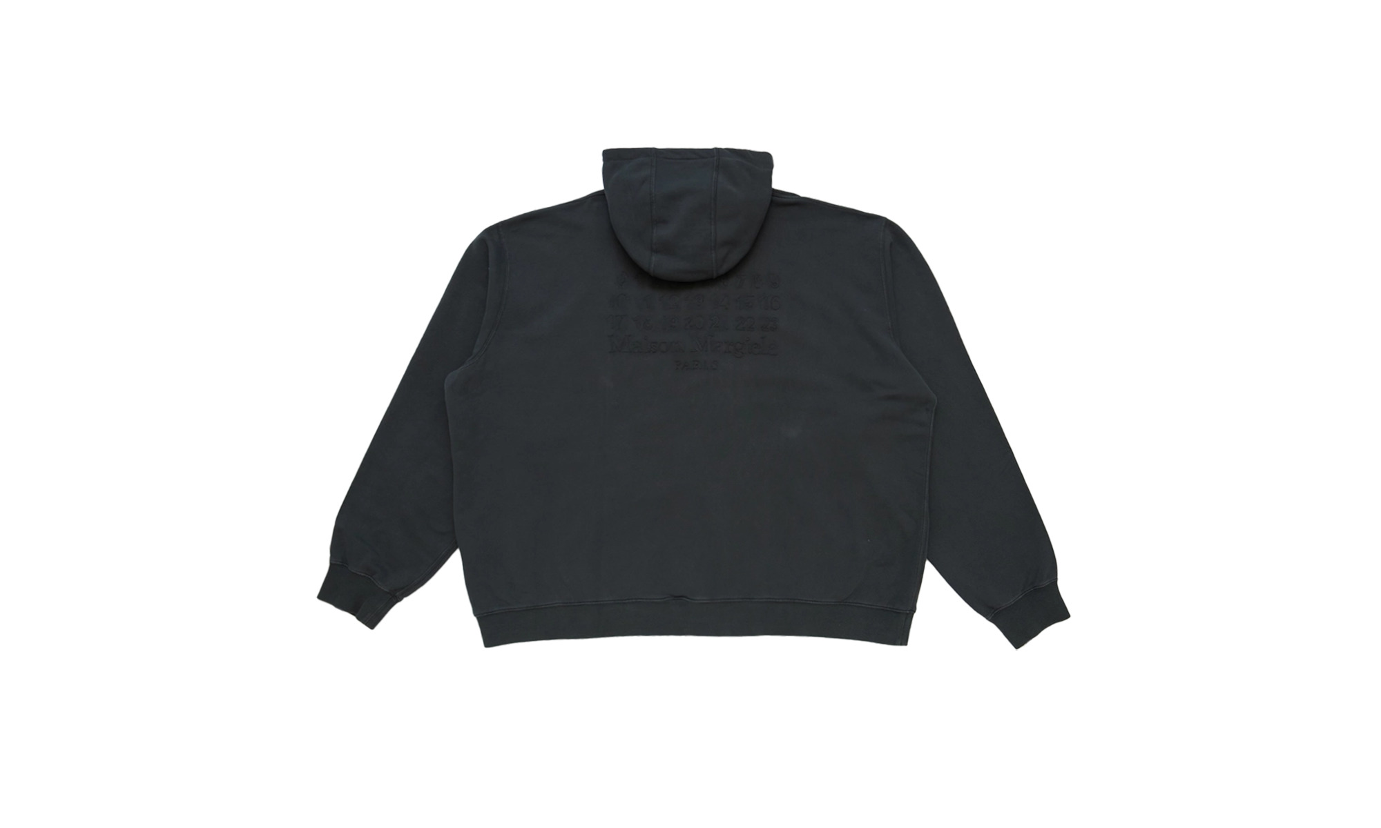 Zip Up Hoodie With Logo In Back "Black" - 2