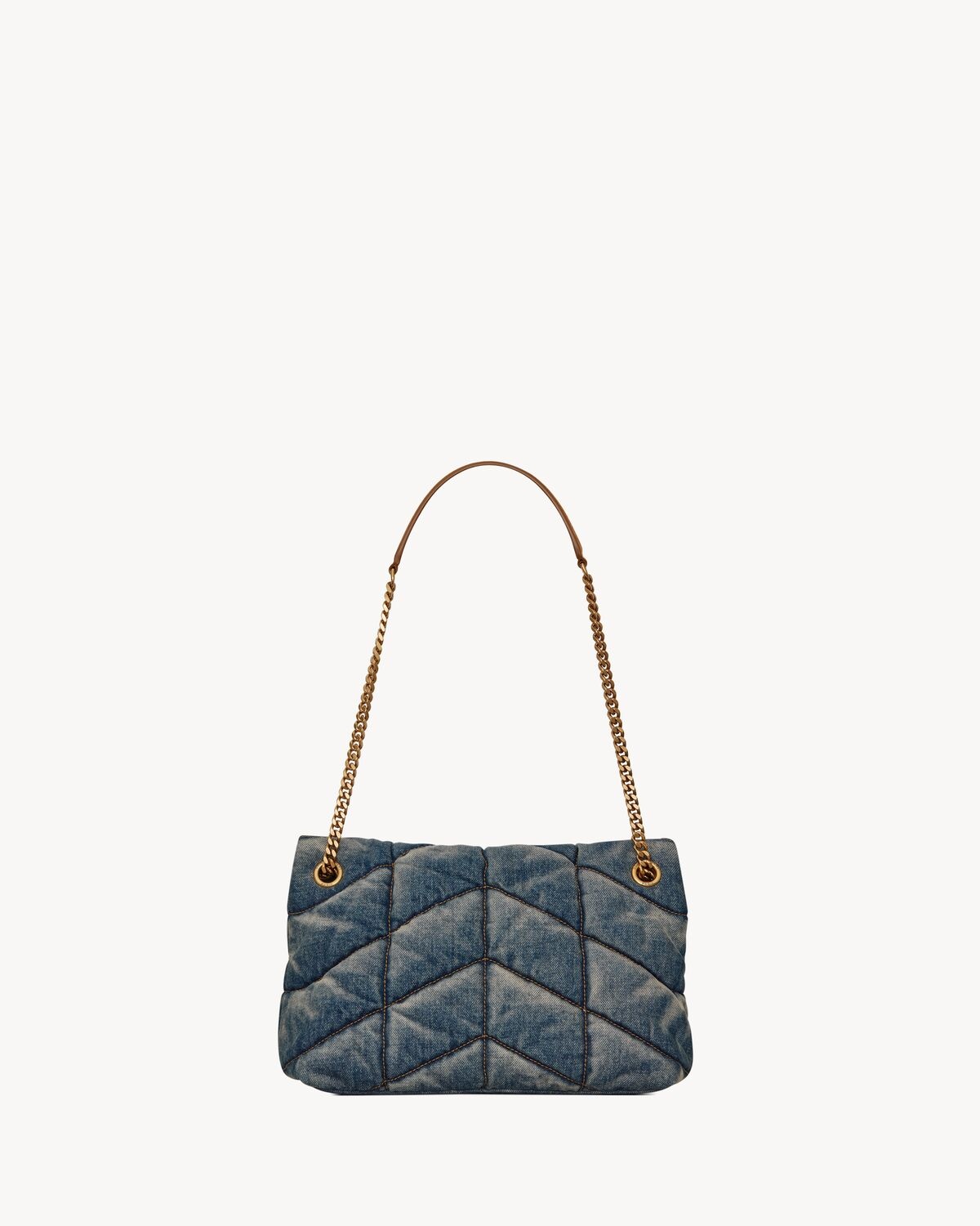 PUFFER SMALL IN SUEDE AND DENIM - 2