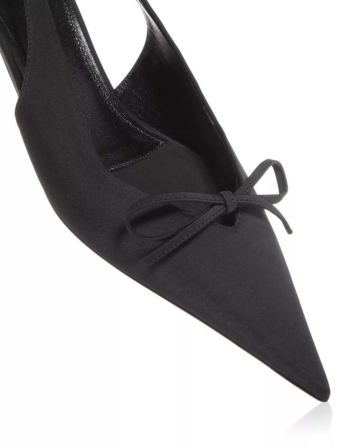Women's Knife Bow Slingback Kitten Heel Pumps - 5