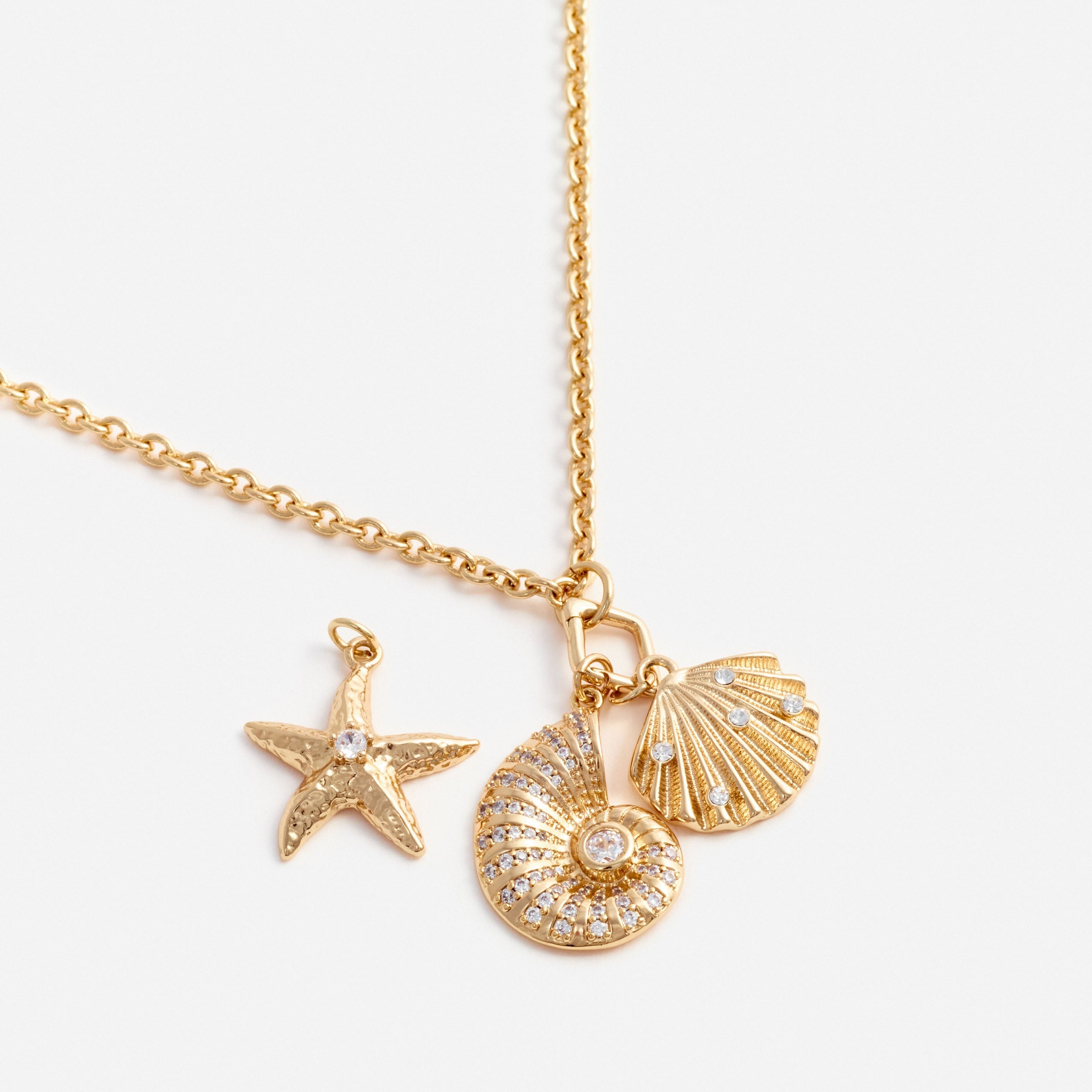 Gold Multi Charm Necklace - 3