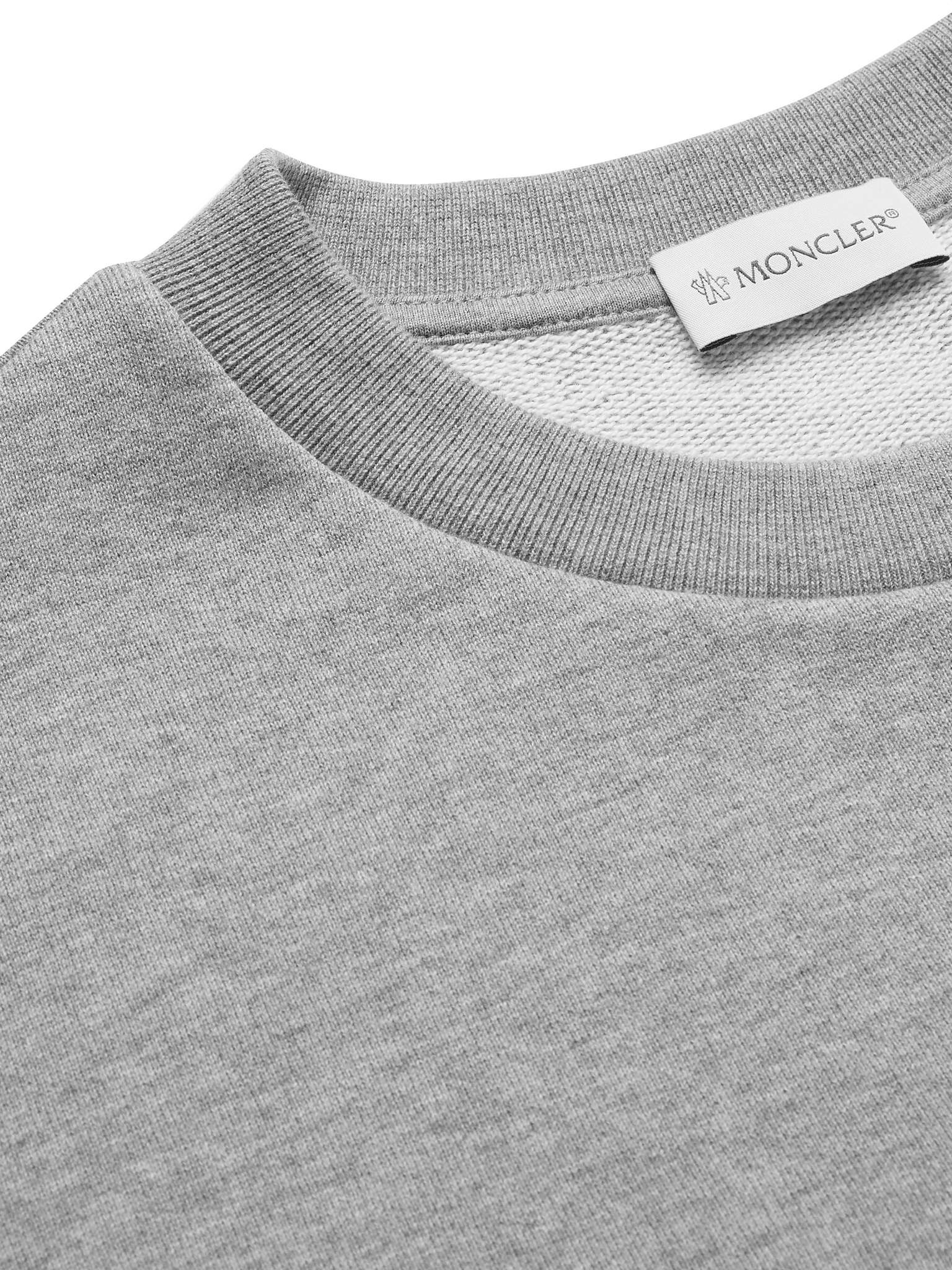 Logo-Embroidered Mélange Loopback Cotton-Jersey Sweatshirt - 5