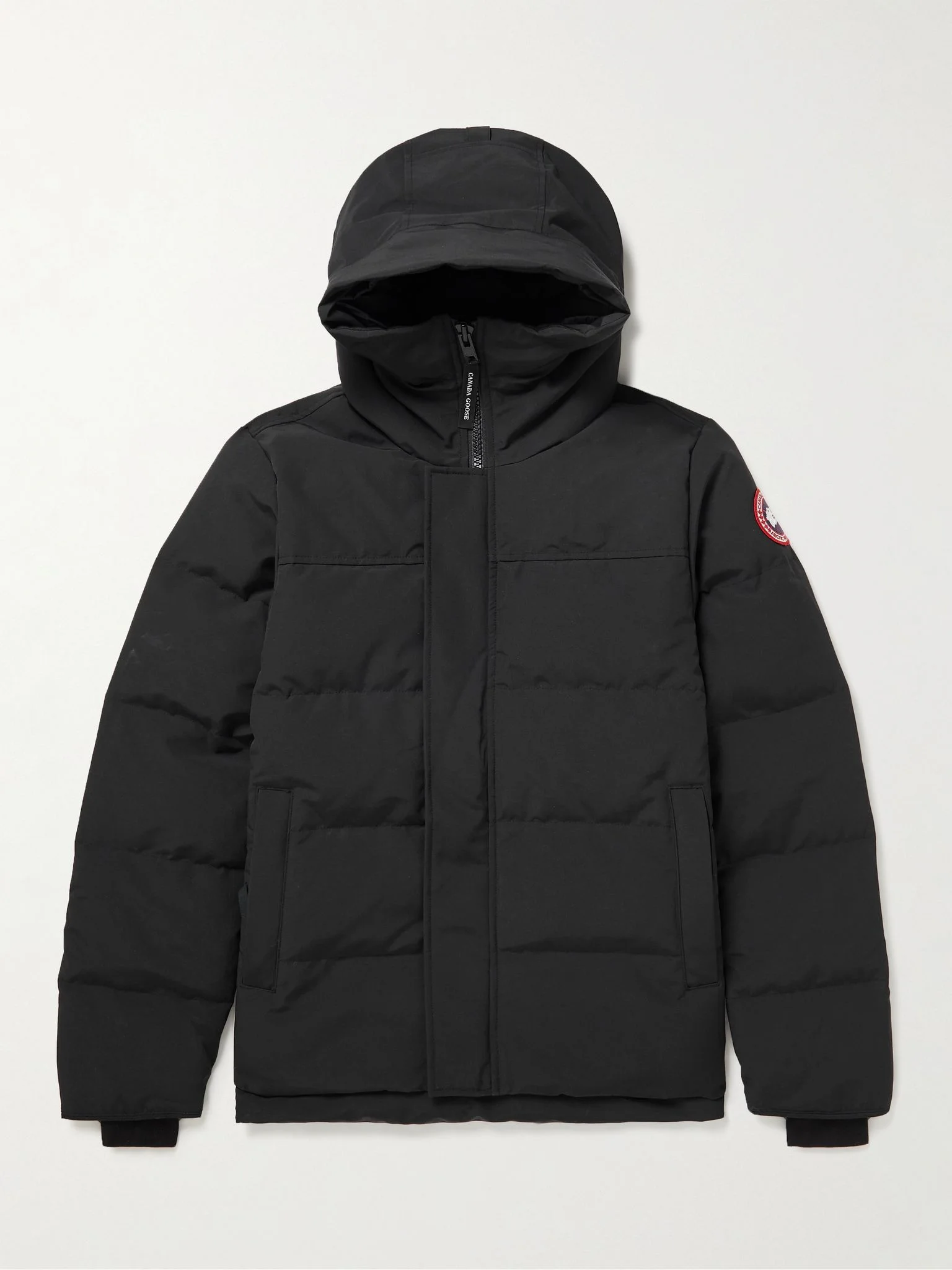 Macmillan Logo-Appliquéd Quilted Shell Hooded Down Parka Black - 1