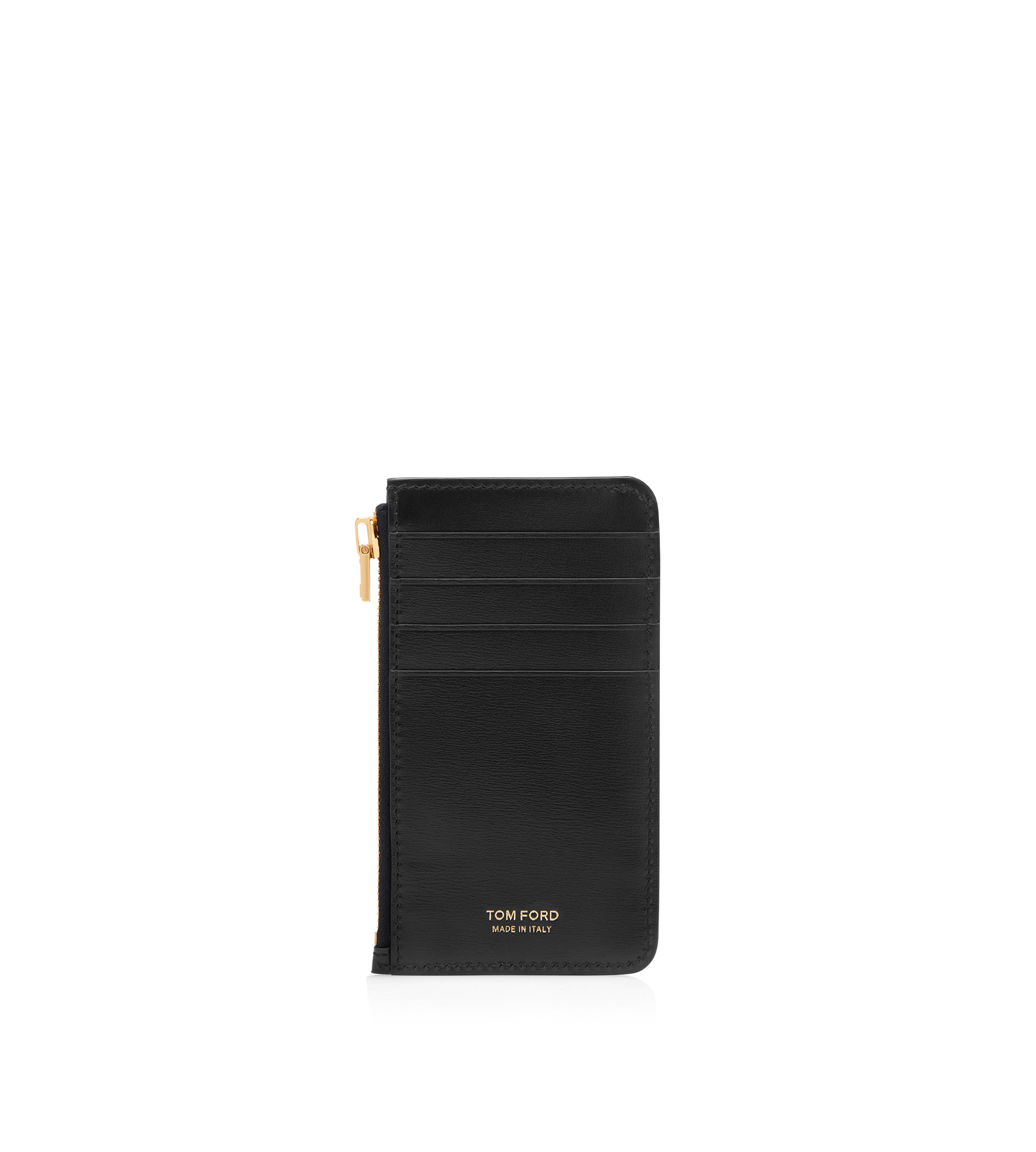 PALMELLATO-EFFECT LEATHER ZIPPED CARD HOLDER - 2