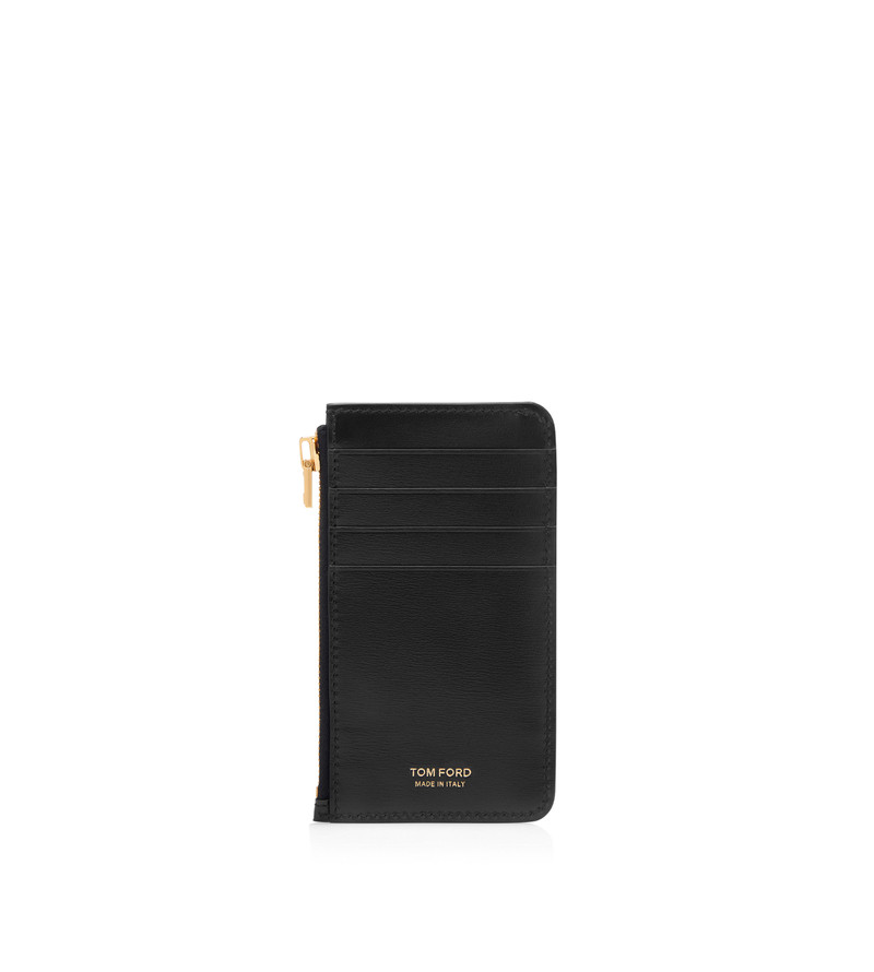 TOM FORD PALMELLATO-EFFECT LEATHER ZIPPED CARD HOLDER outlook