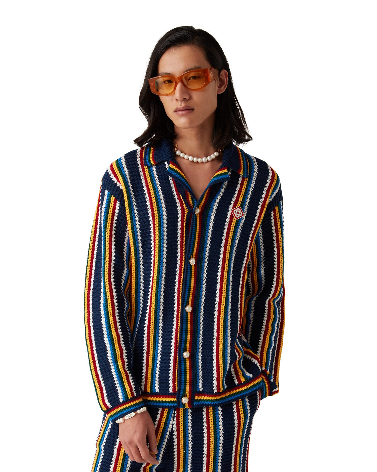 Stripe Crochet Shirt | Casablanca Paris - 4