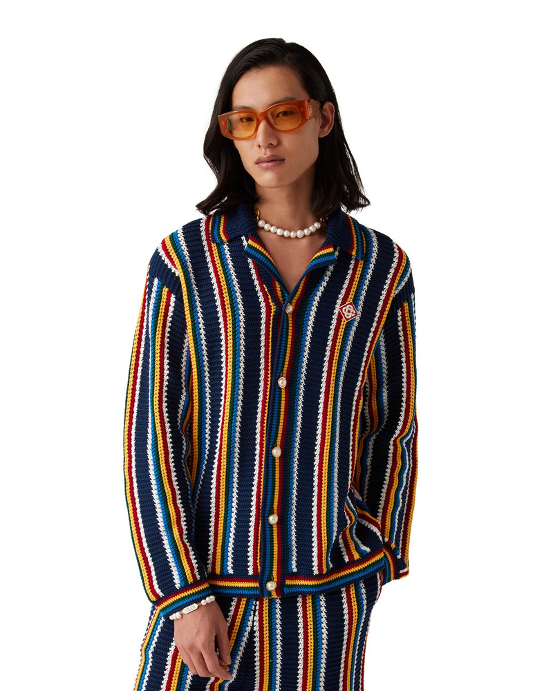 Stripe Crochet Shirt | Casablanca Paris 4