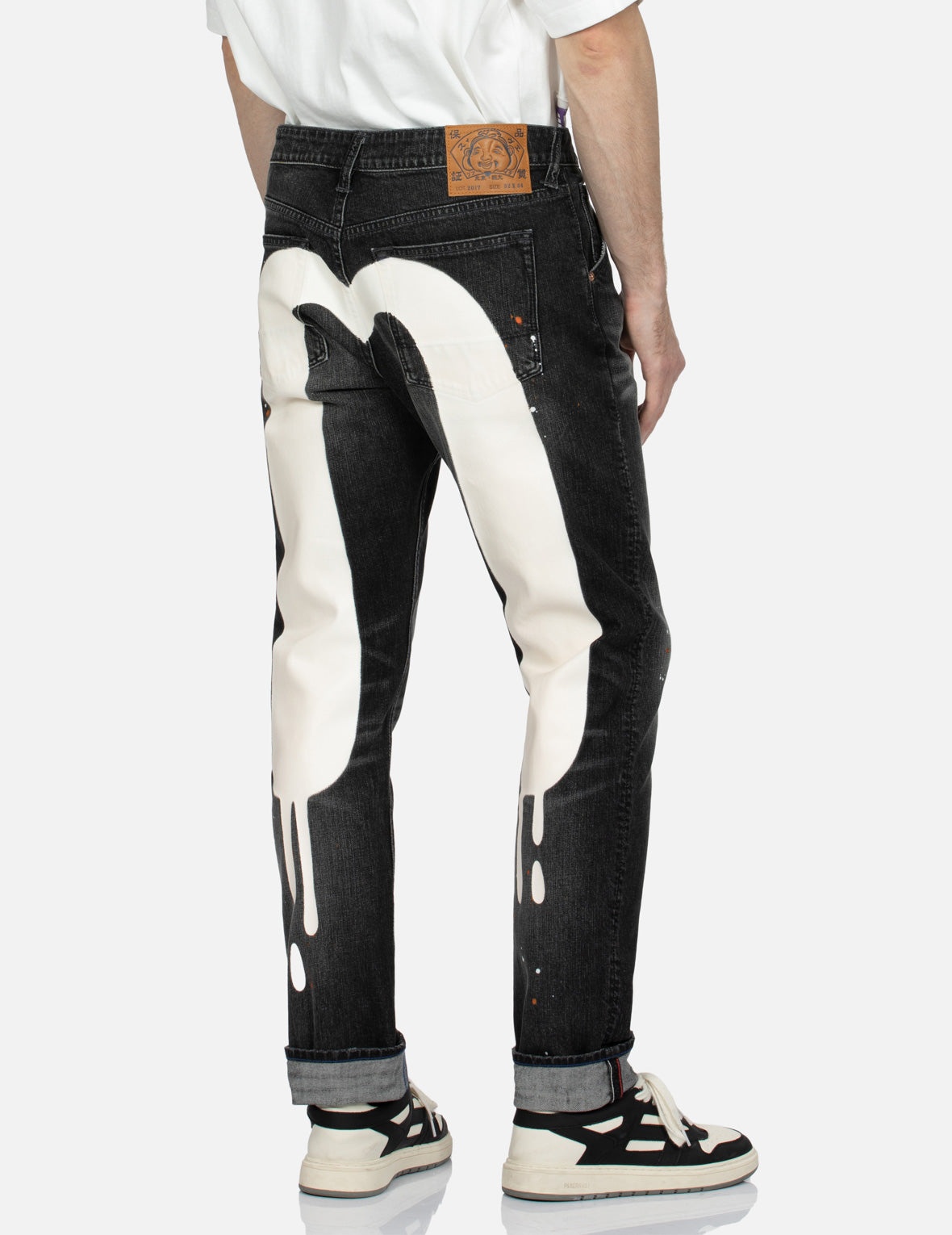 Graffiti Daicock Print Carrot Fit Jeans #2017 - 7