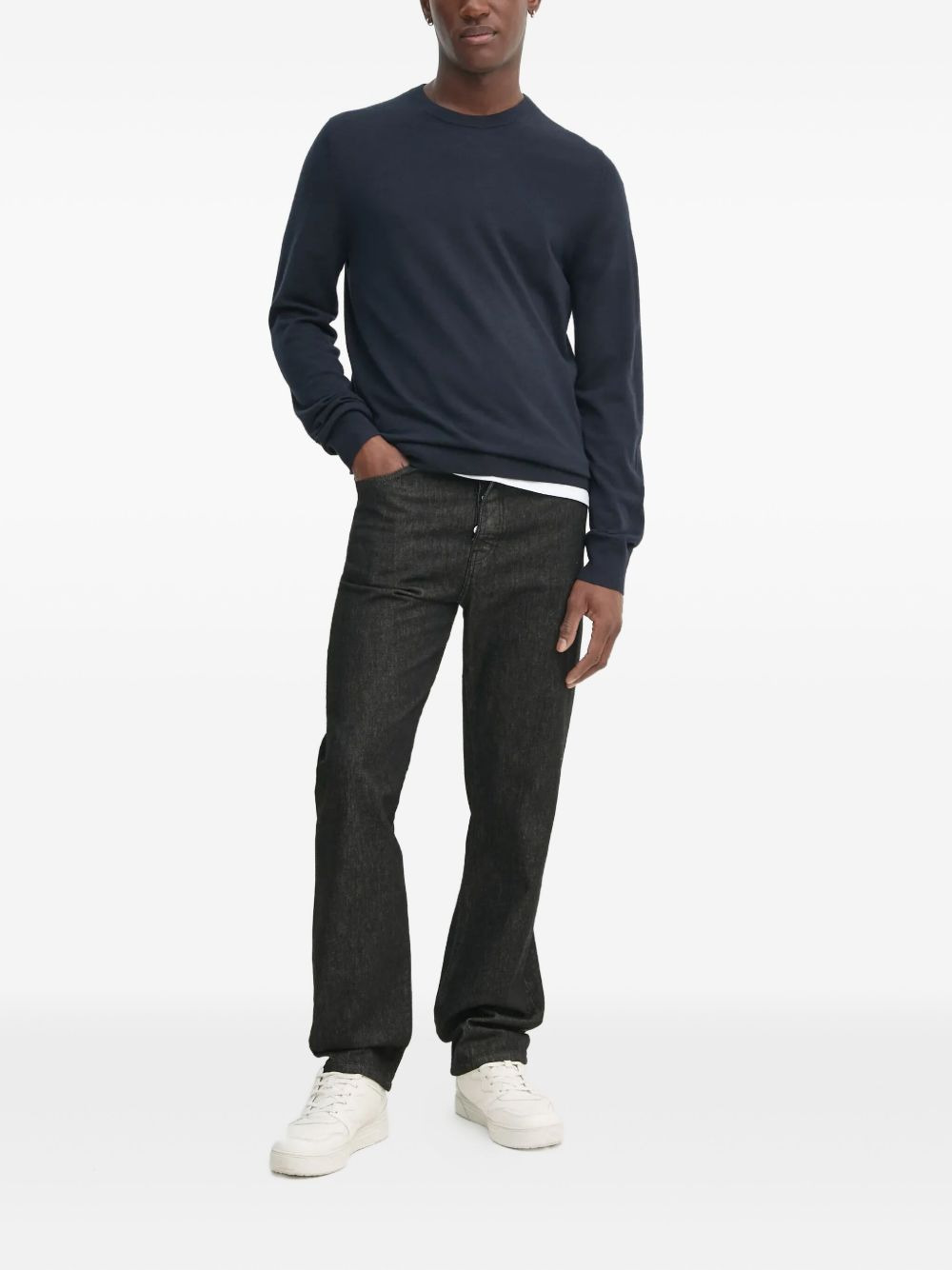 round-neck wool sweater - 2