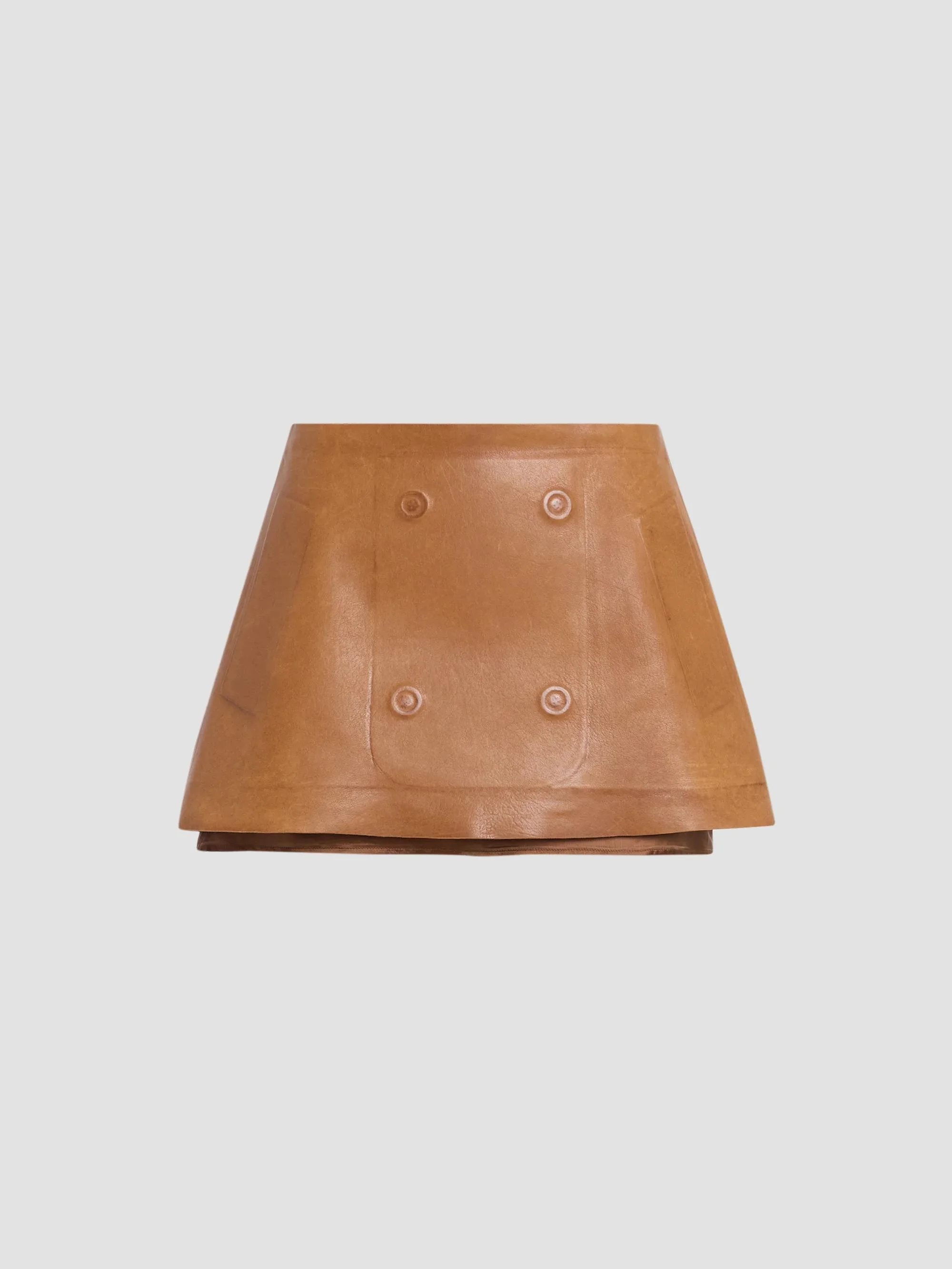 Women's Fusion Leather Mini Skirt - Tobacco - 1