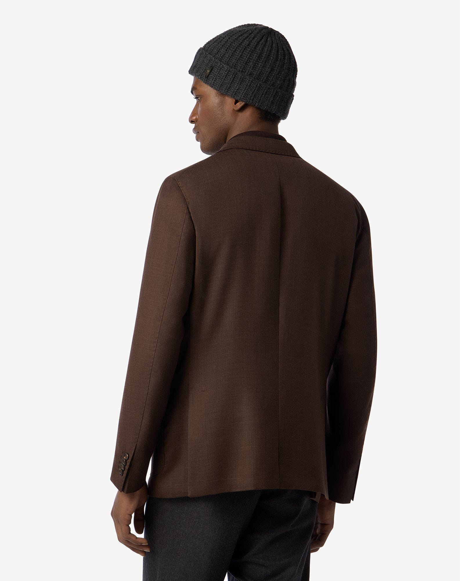 Brown wool and silk jacket - 3