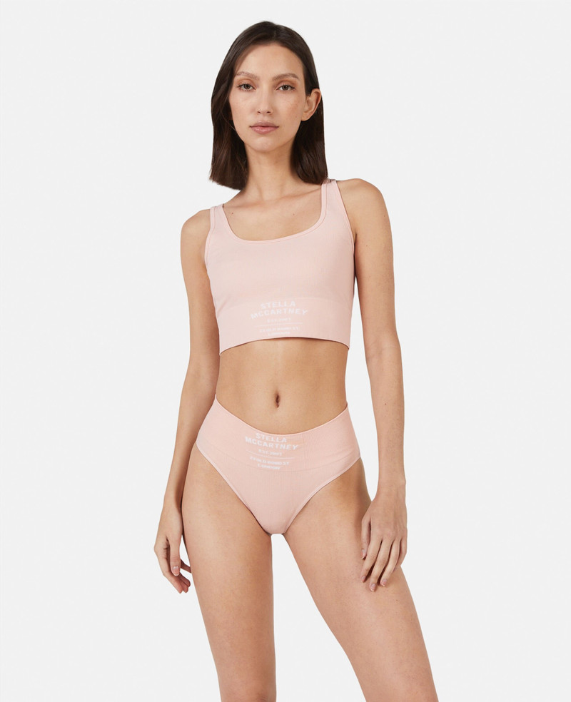 Stella McCartney Logo Seamless High Leg High Waist Briefs outlook