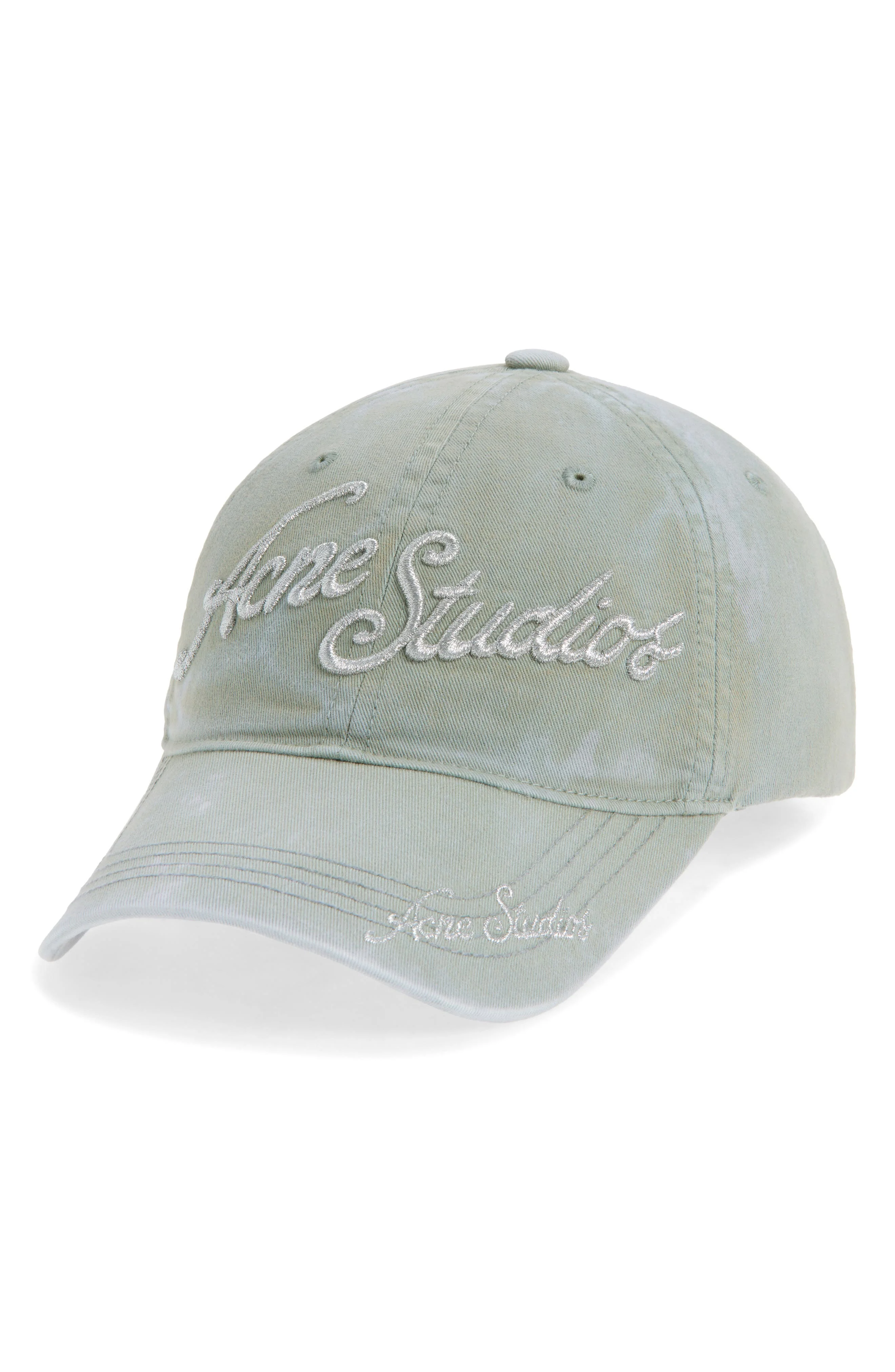 Acne Studios Carliy Venice Embroidered Logo Baseball Cap in Fog Grey at Nordstrom - 1