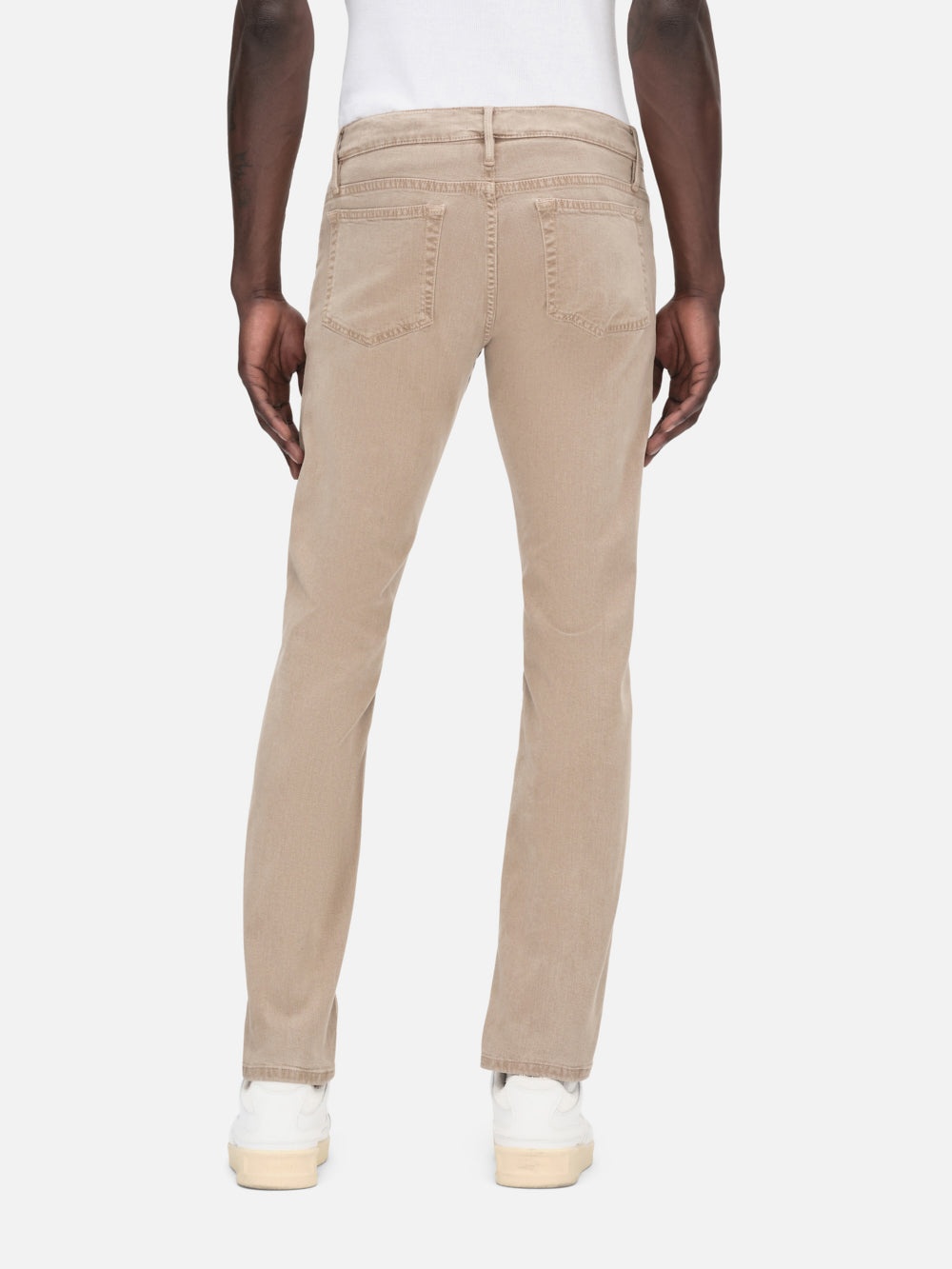 L'Homme Slim Brushed Twill in Stone Beige - 7