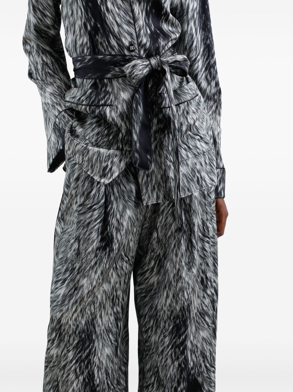 abstract pattern trousers - 6