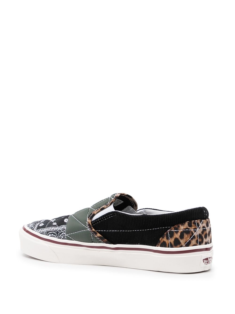 patchwork slip-on sneakers - 3