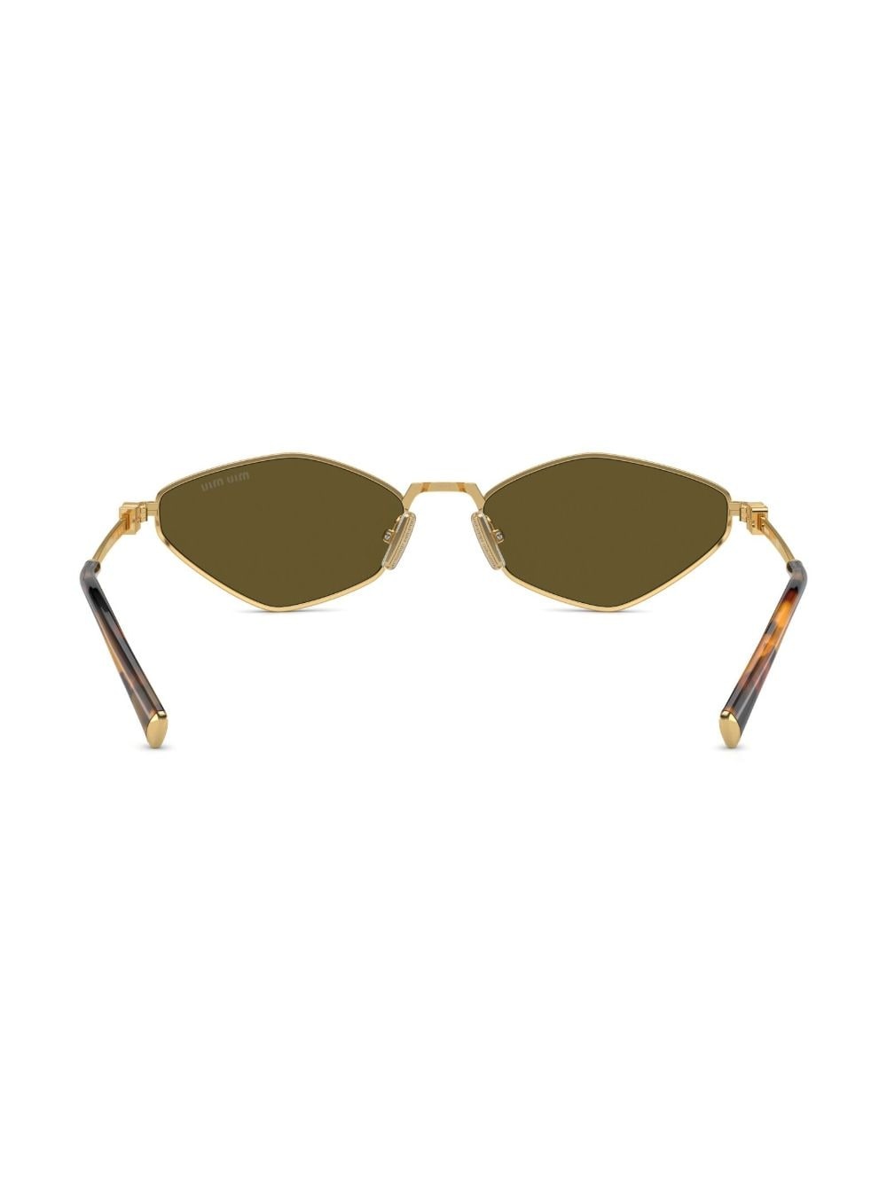 logo-lettering geometric-frame sunglasses - 4