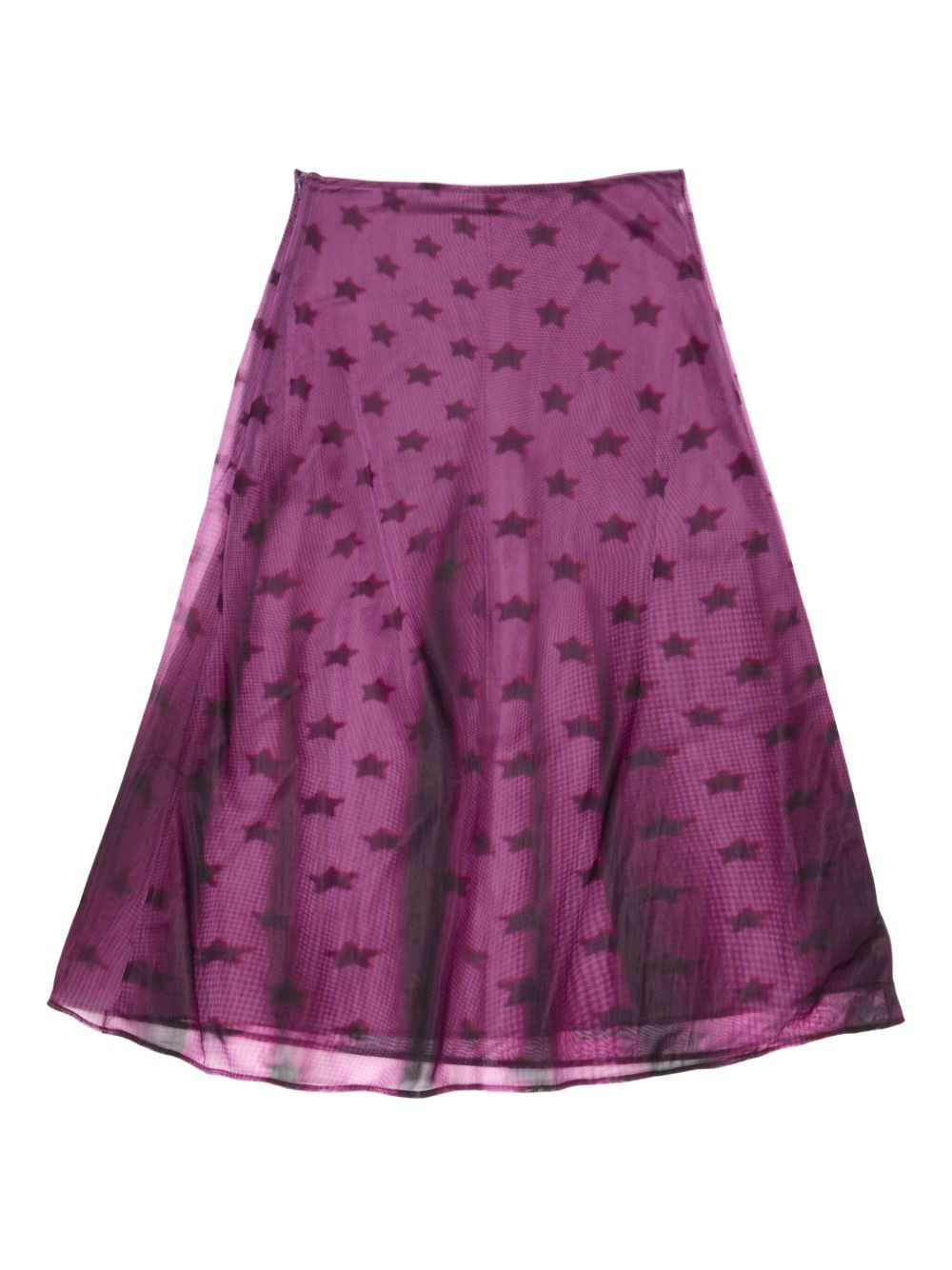 star-print jersey skirt - 4