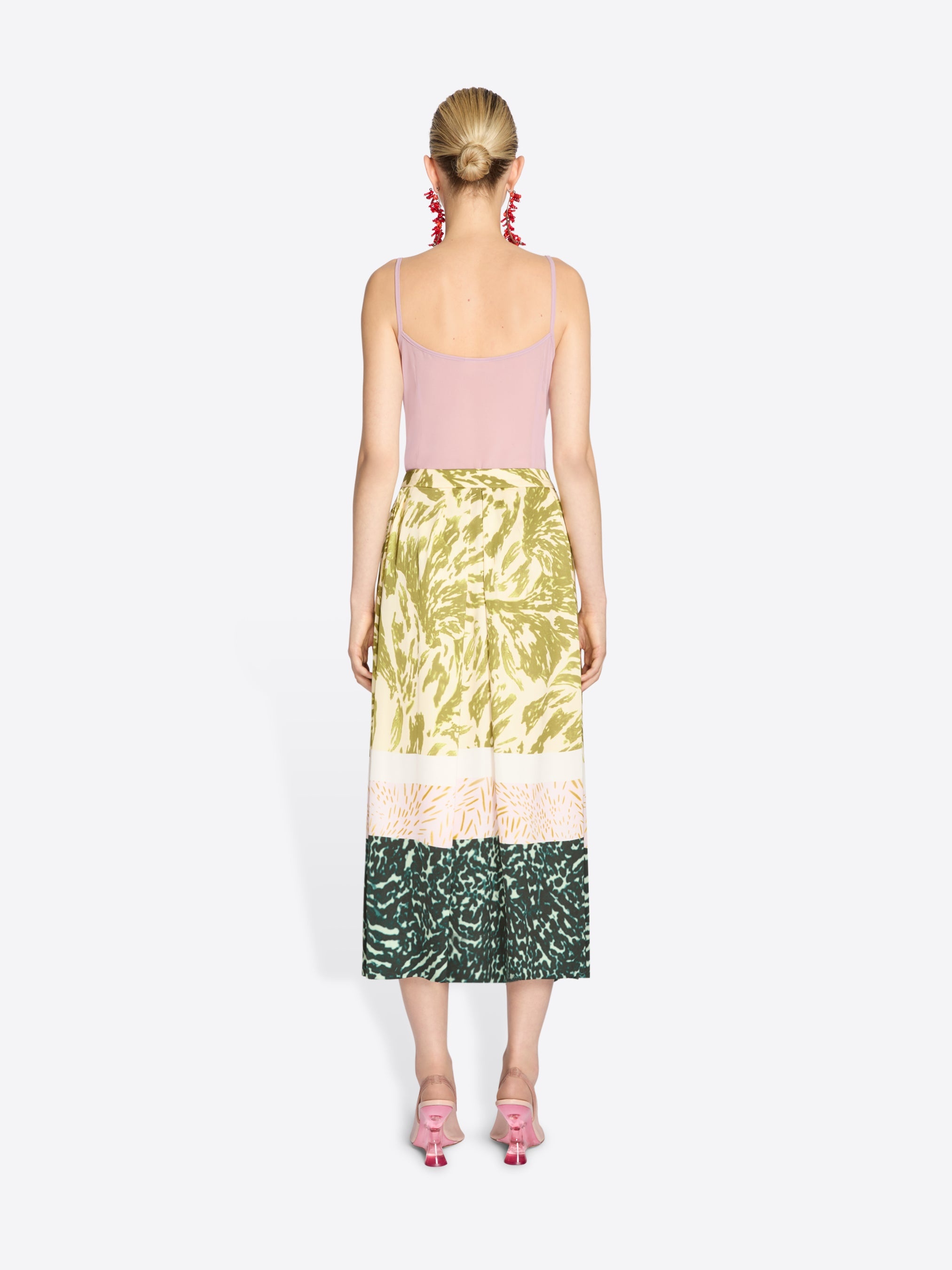 PRINTED VISCOSE SKIRT - 4