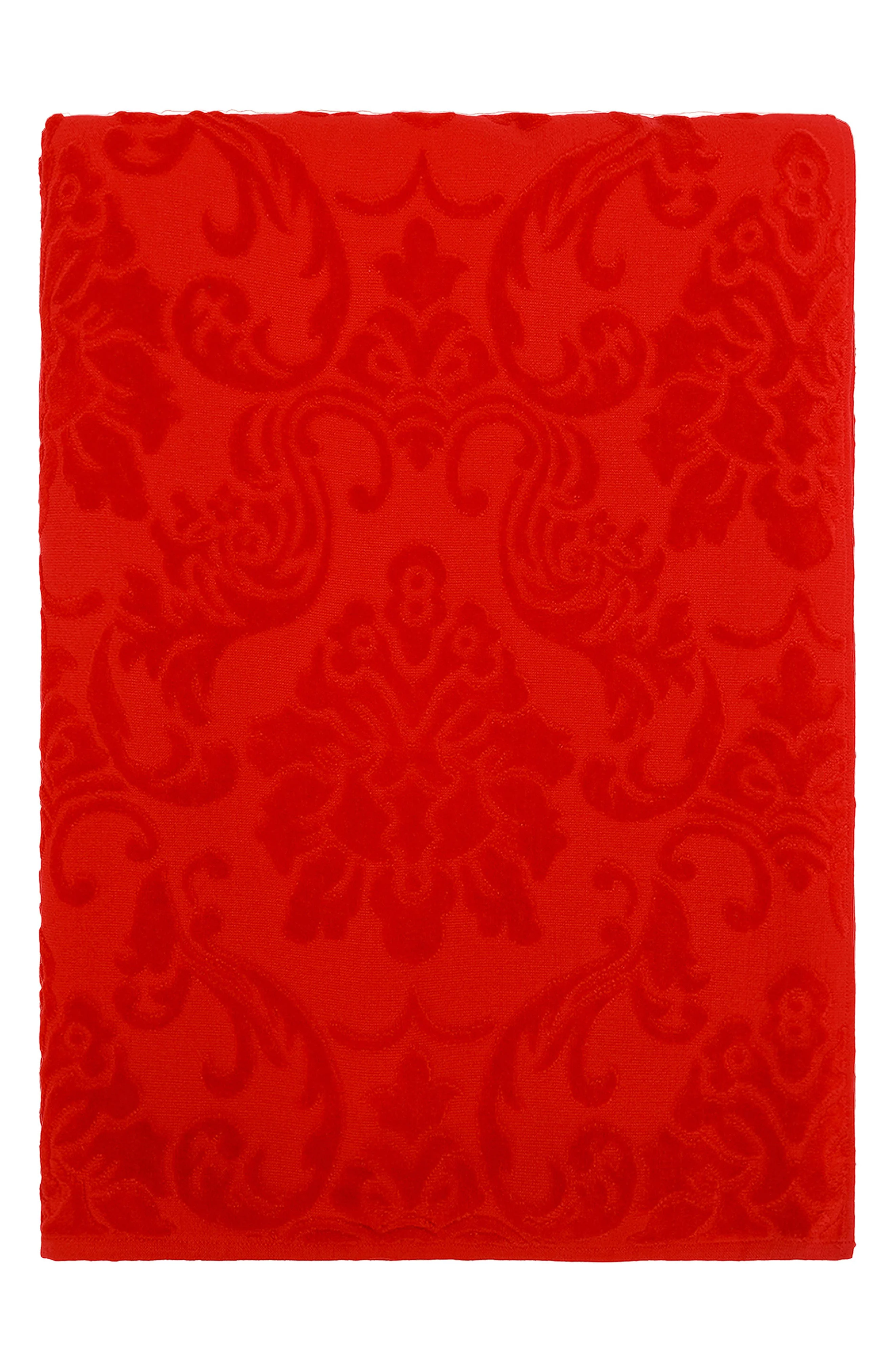 Dolce&Gabbana DG Logo Jacquard Beach Towel in Red at Nordstrom - 1