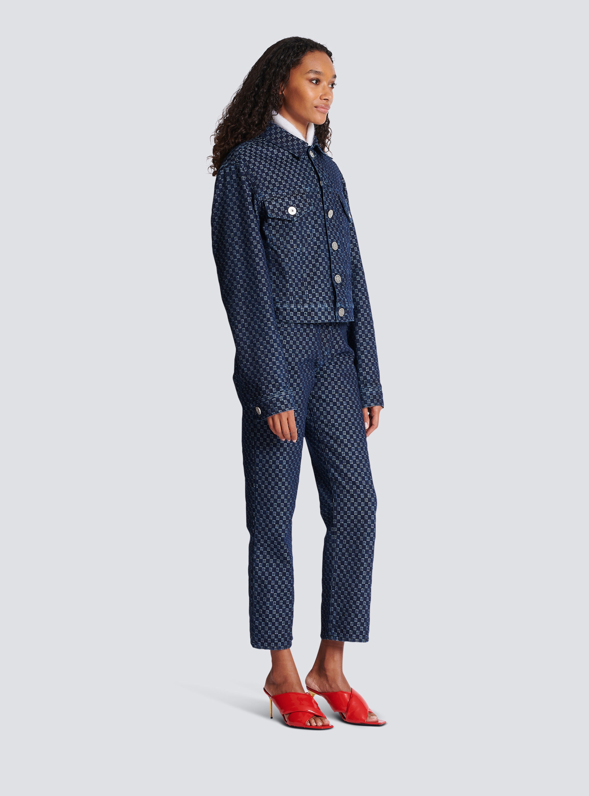 Mini monogram jacquard denim jacket - 3